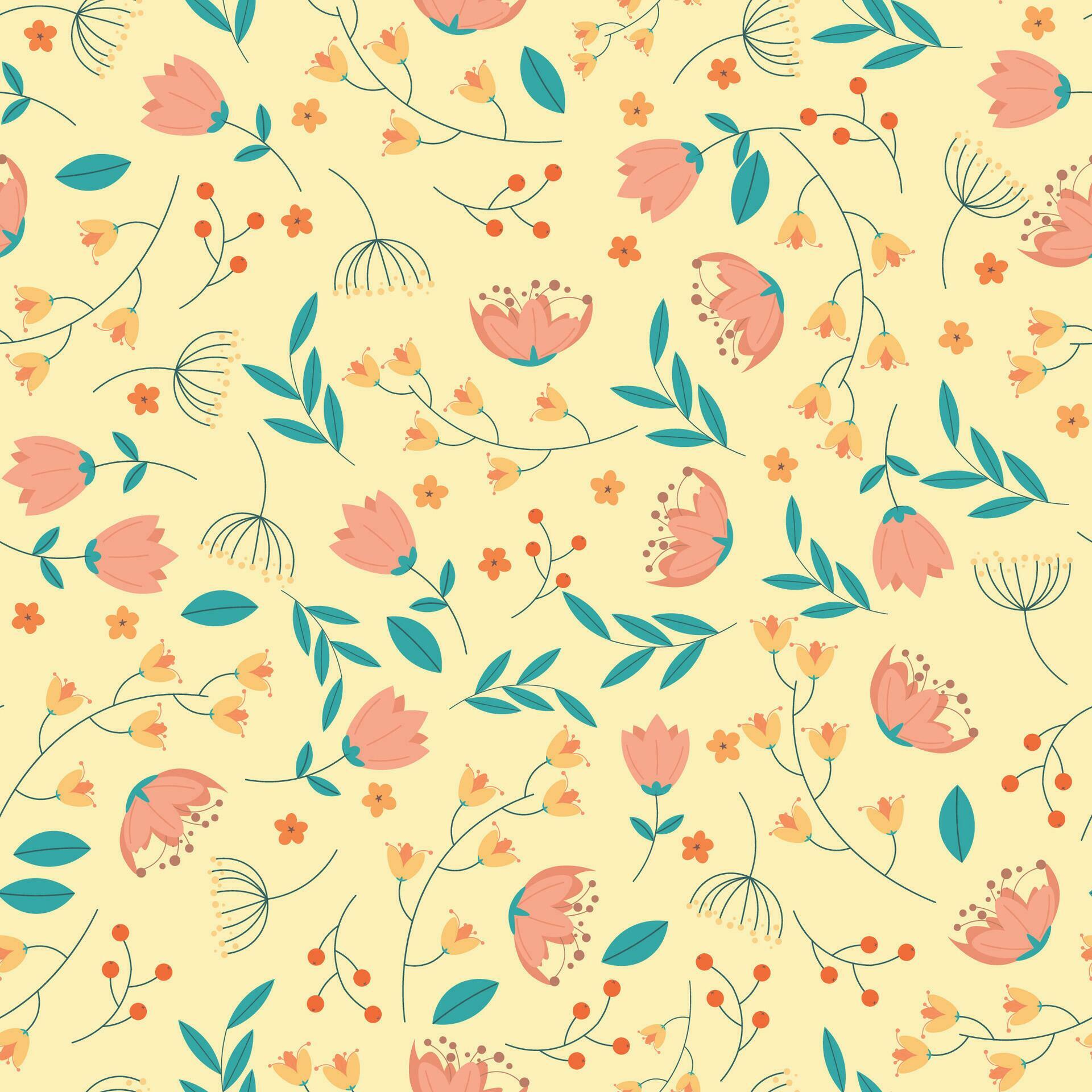 Abstract flower pattern background. Vector illustration. Stock Free