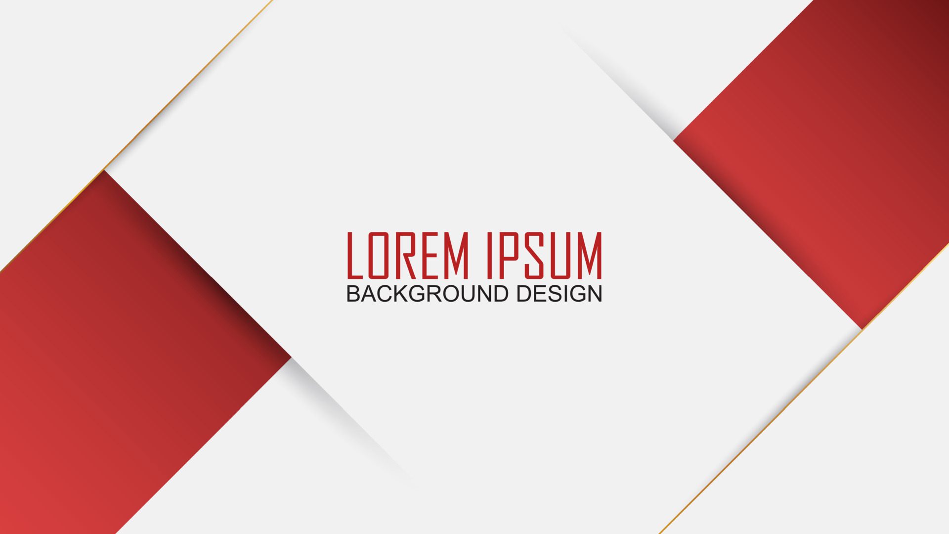 Red banner template in minimalist style for background design Free Vector