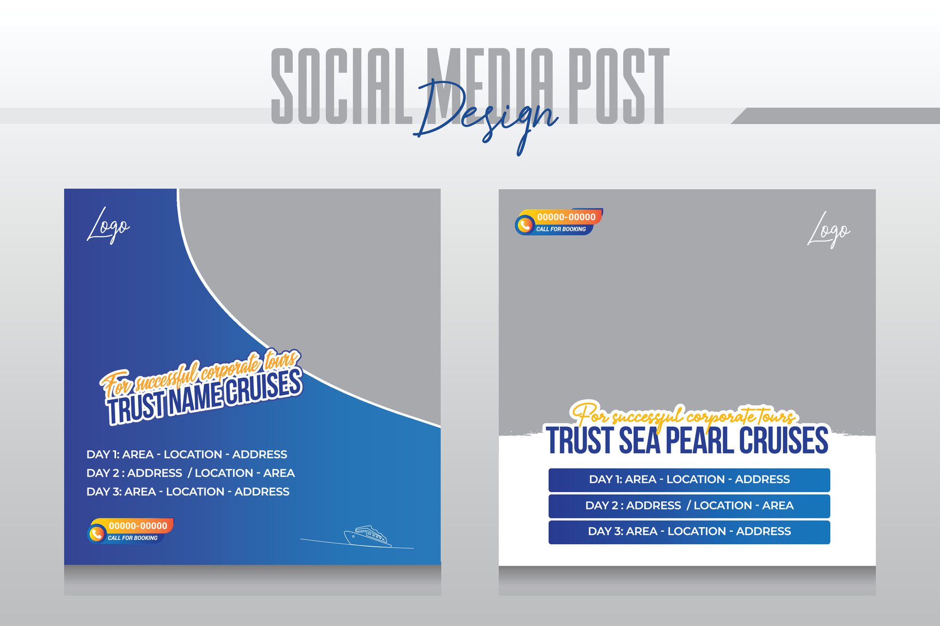 Cruise Ship Travel holiday vacation social media post web banner Free Vector