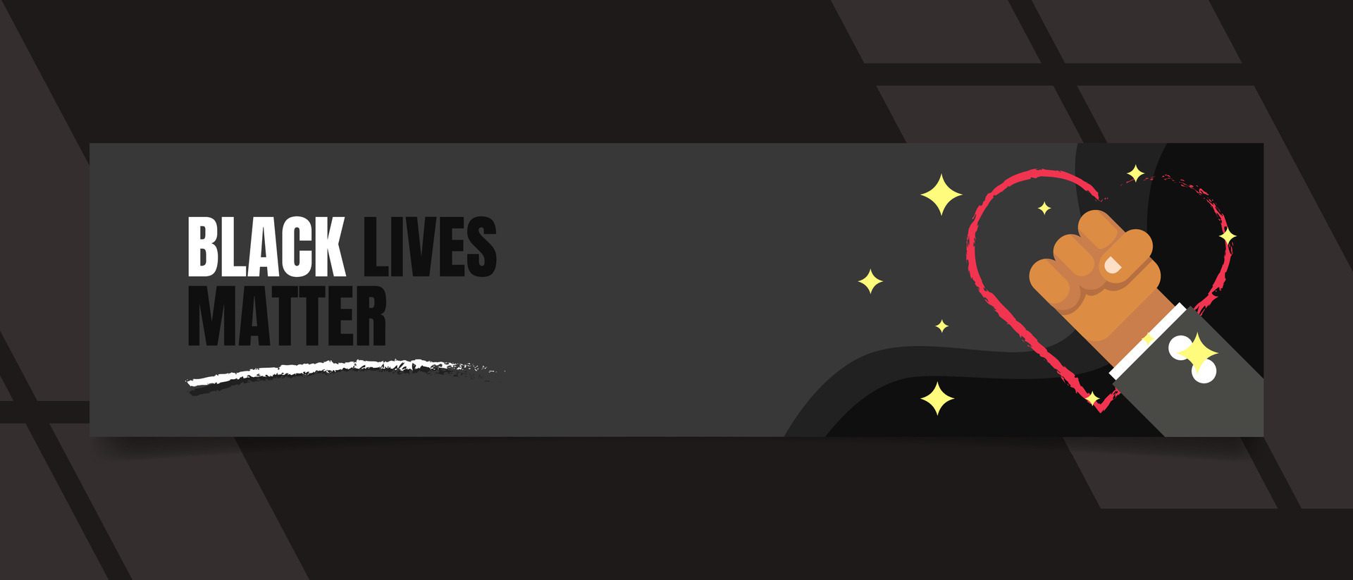 Black Lives Matter Banner Design Free Vector