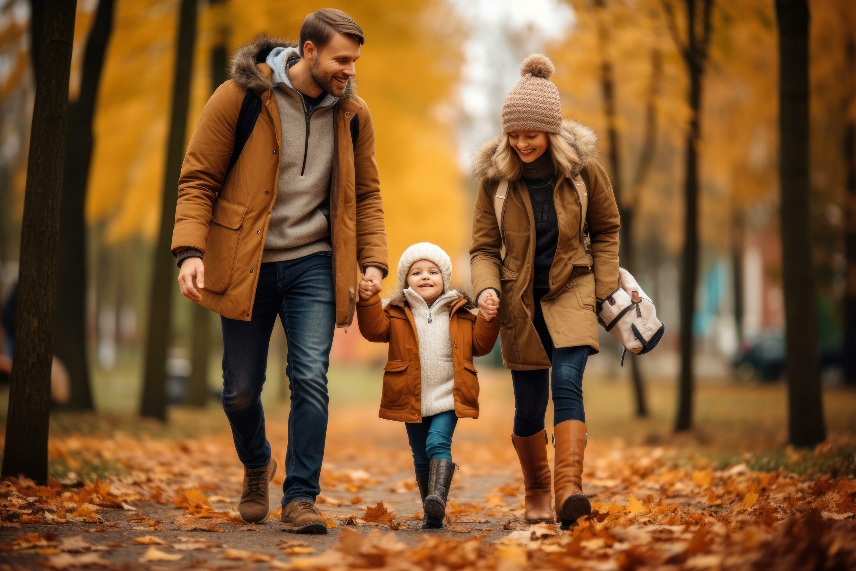 Happy family in the park Stock Free