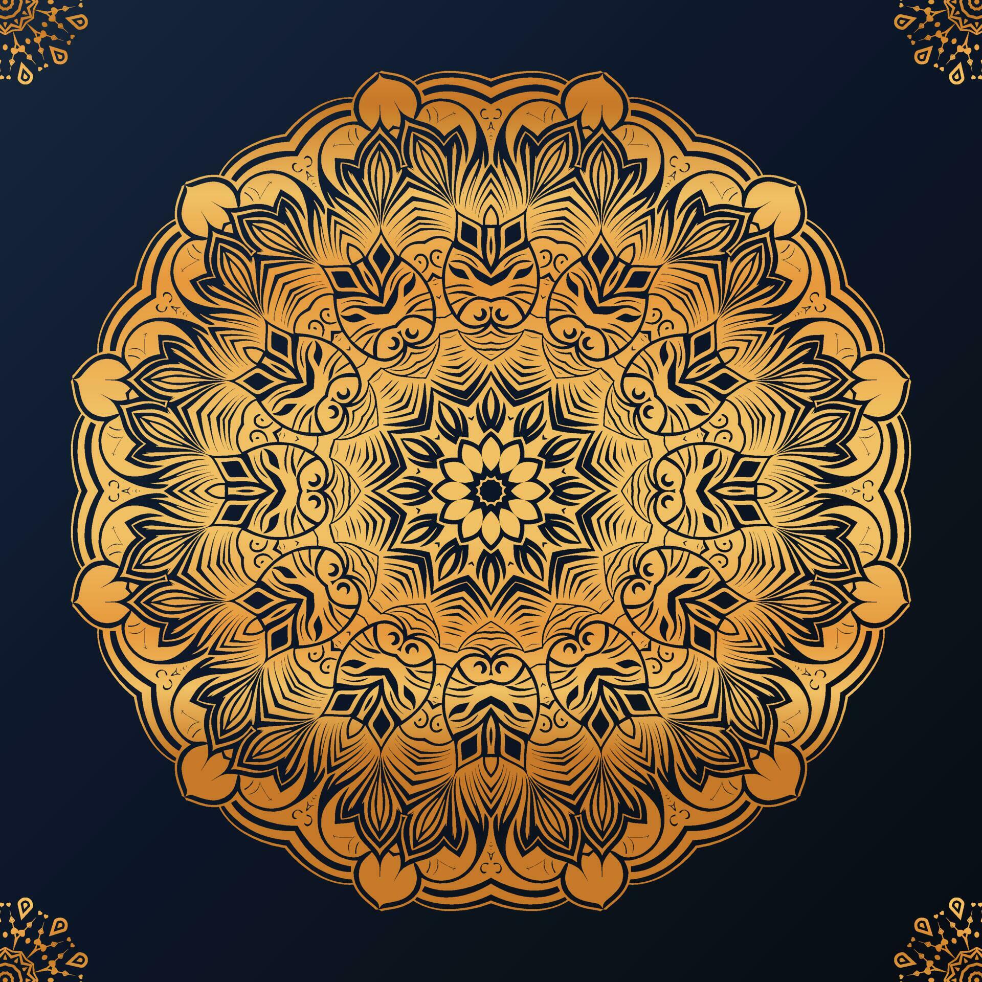 Vector flower luxury mandala background arabesque style Stock Free and Free SVG