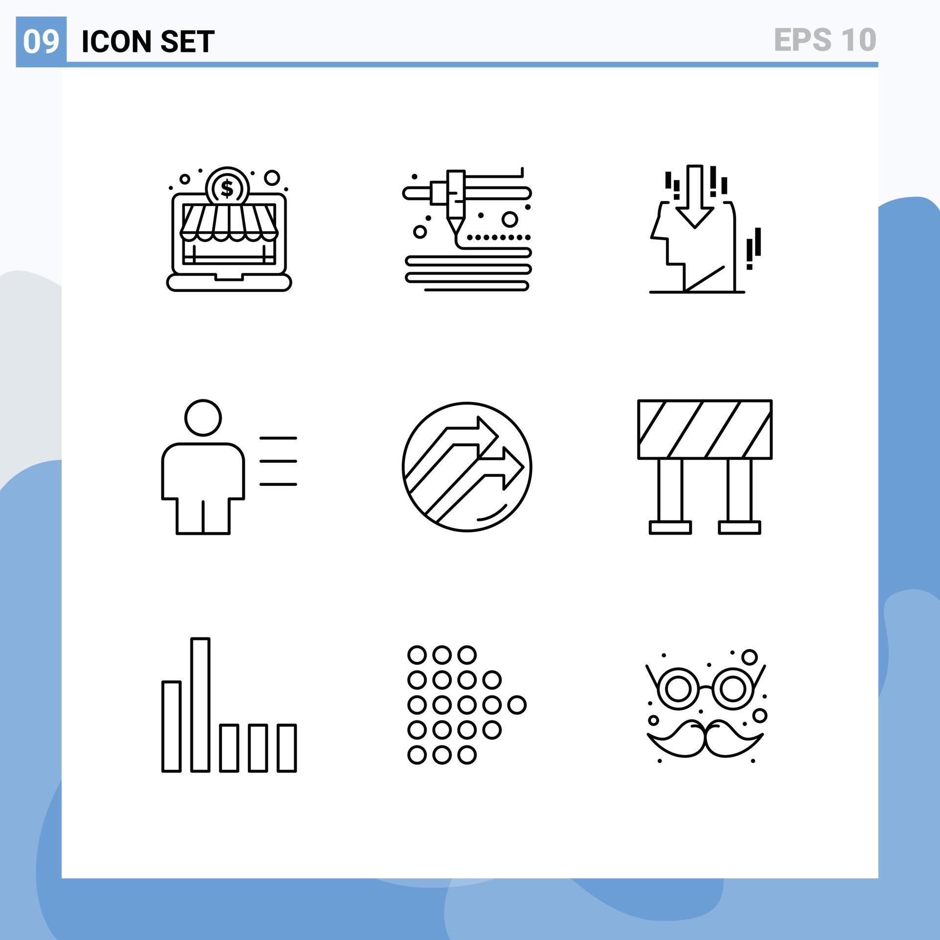 
									9 Creative Icons Modern Signs and Symbols of report business public arrow details Editable Vector Design Elements Stock Free