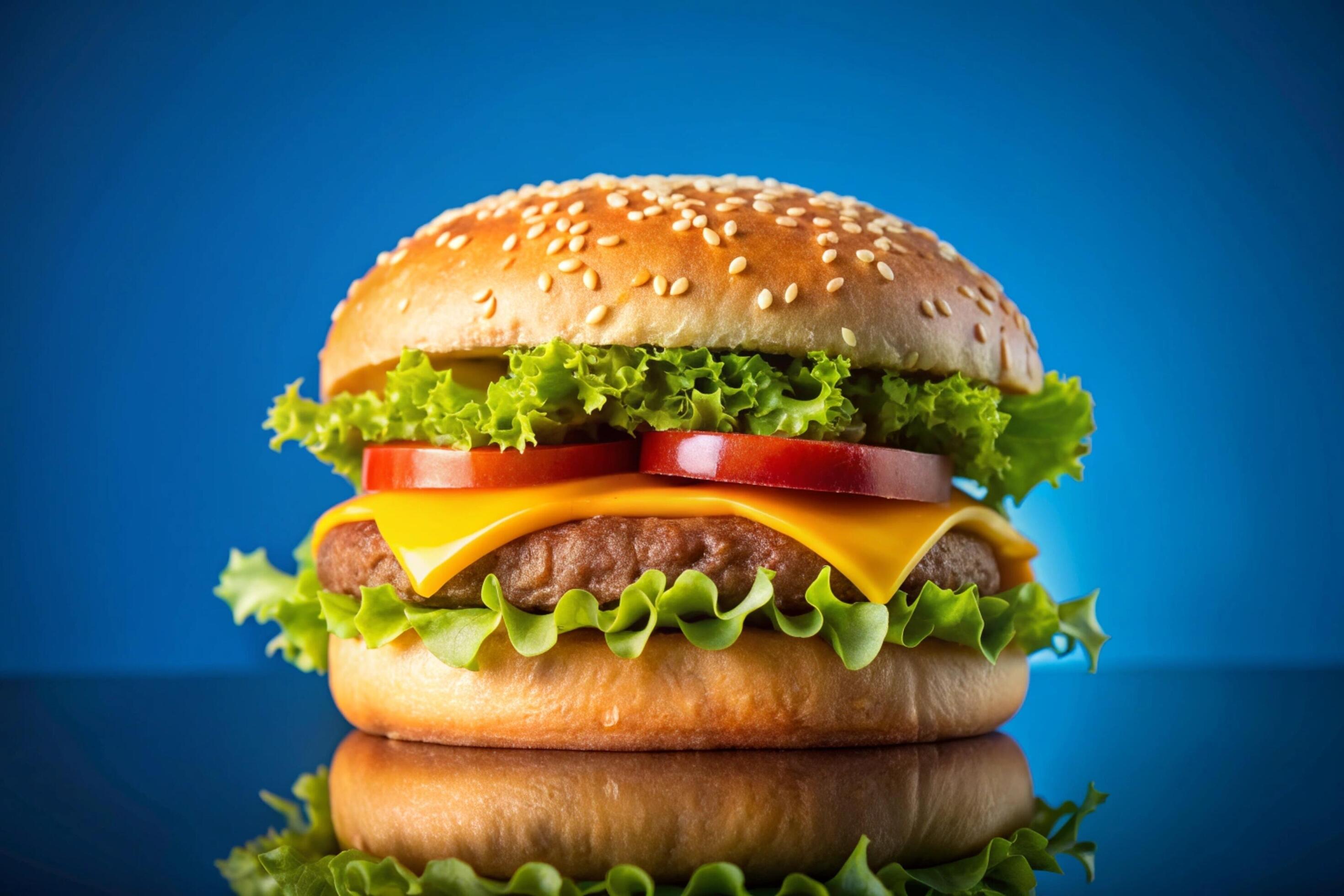 Burger photo isolated on clean background Stock Free