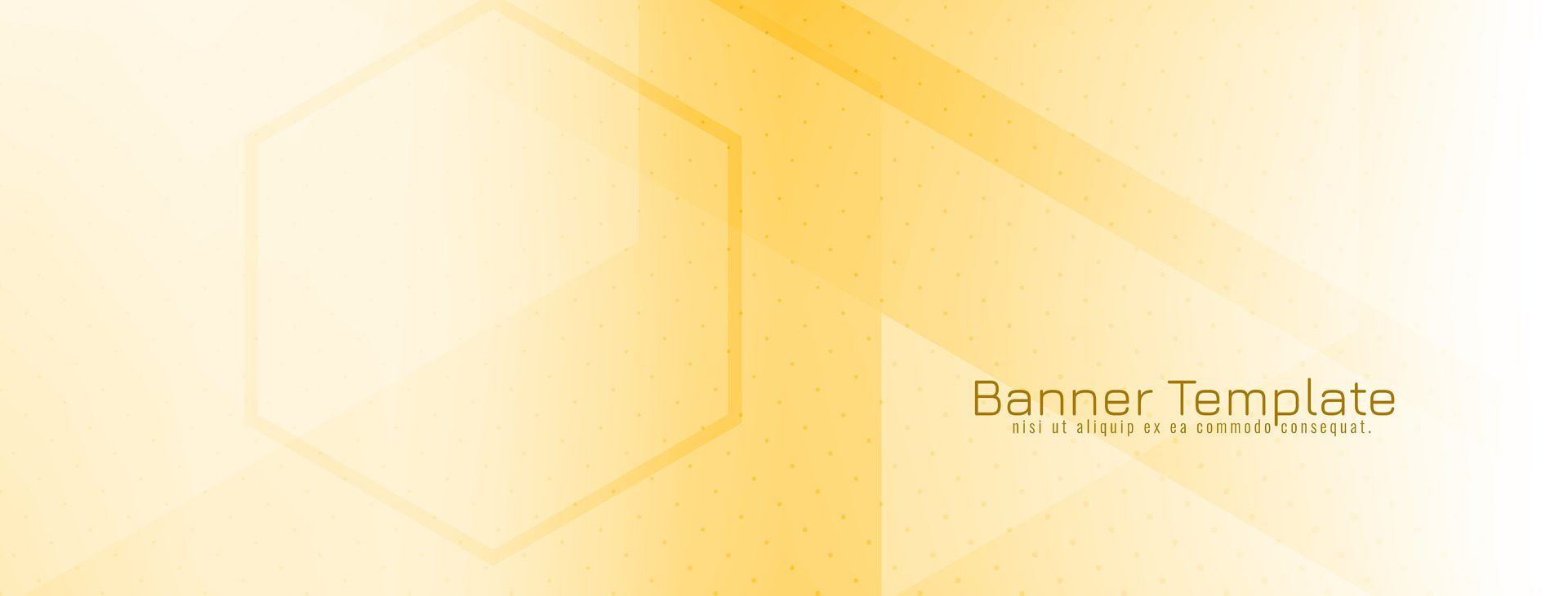 Modern soft yellow geometric design modern banner template Free Vector