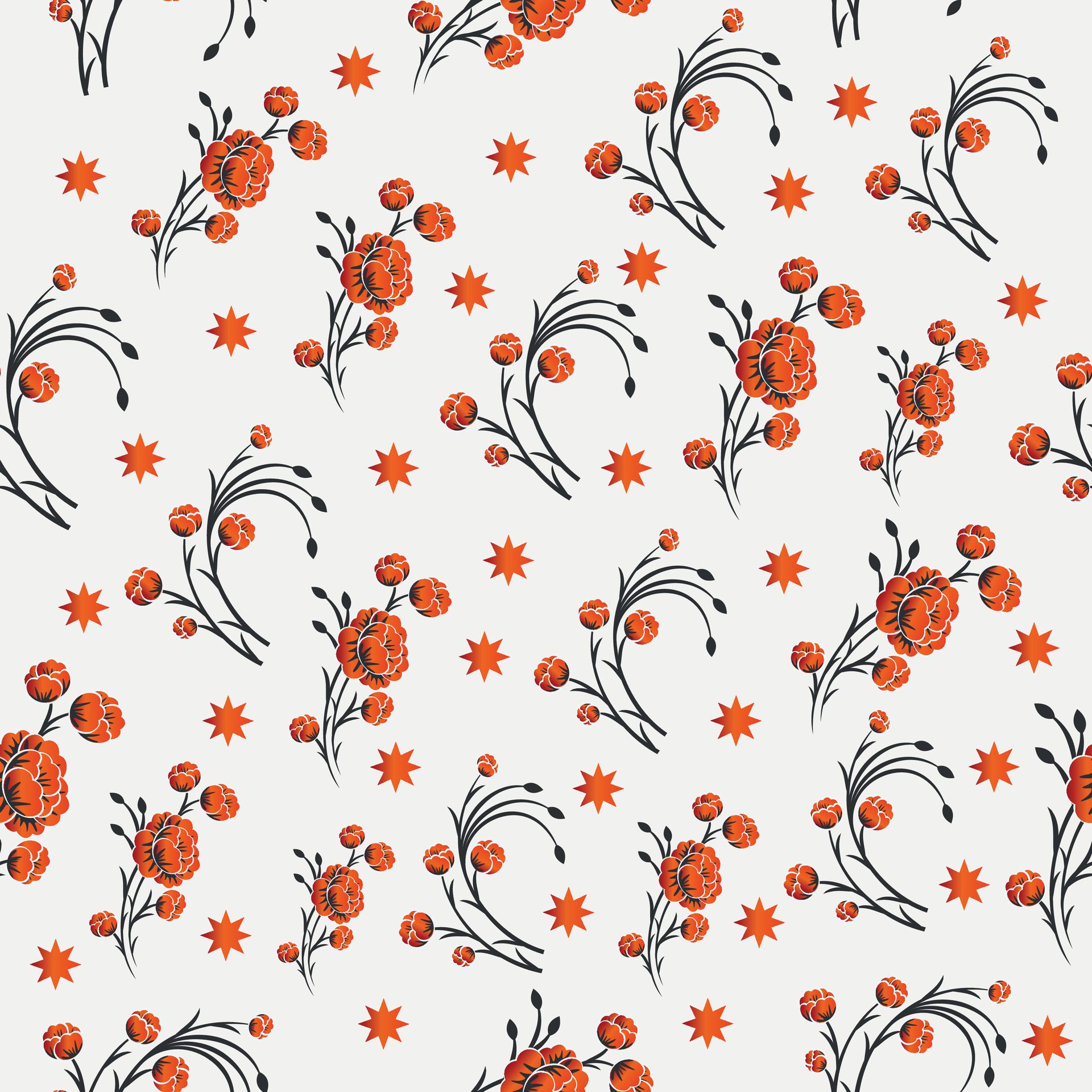 Seamless floral pattern design Pro Vector