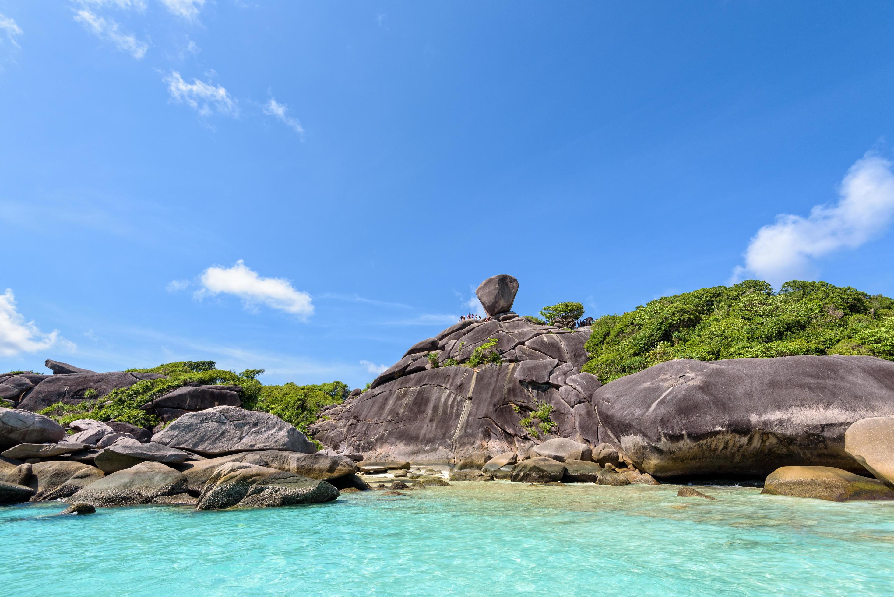 Rock symbol of Similan Islands in Thailand Stock Free