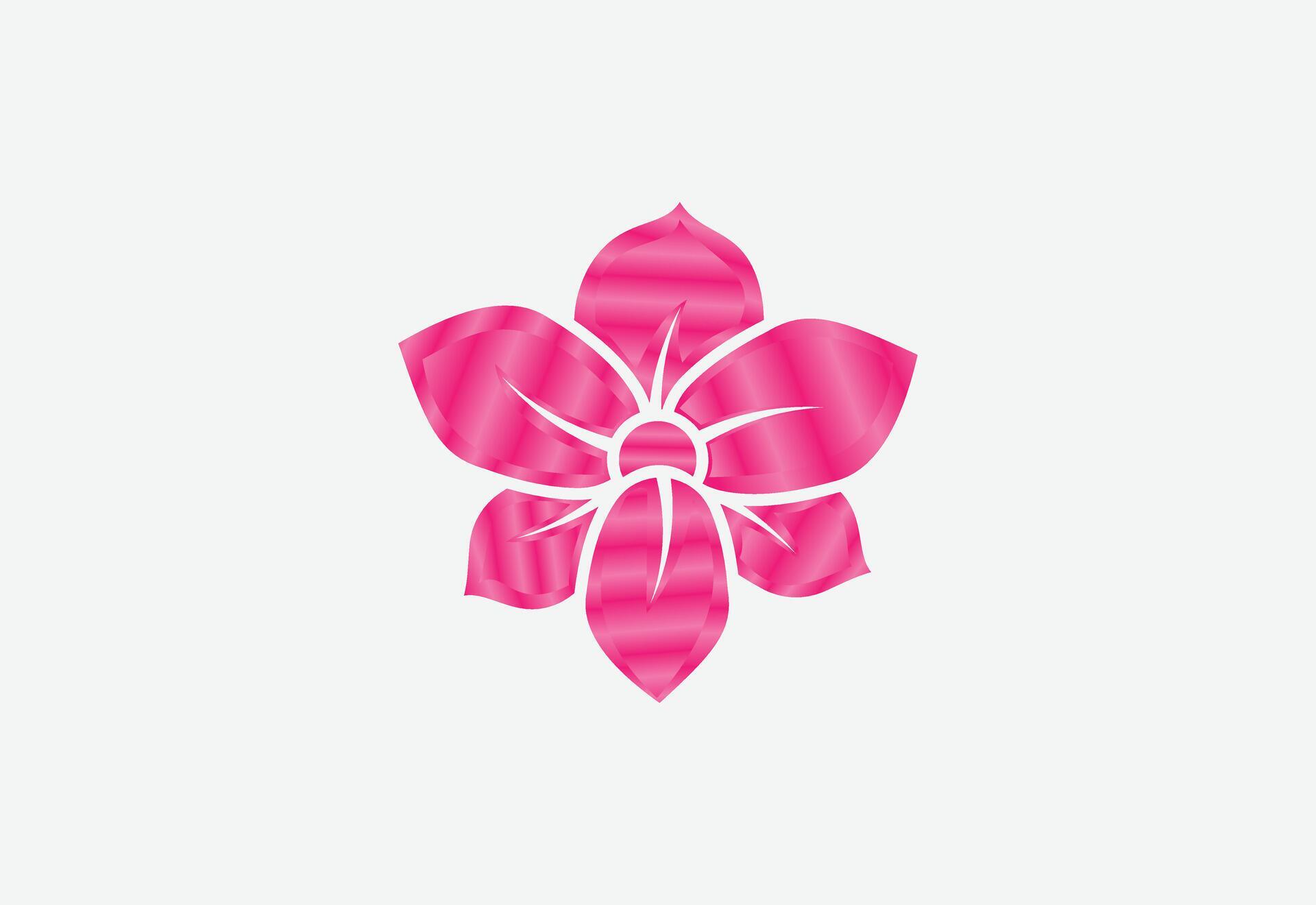 Orchid flower logo design template vector illustration Stock Free