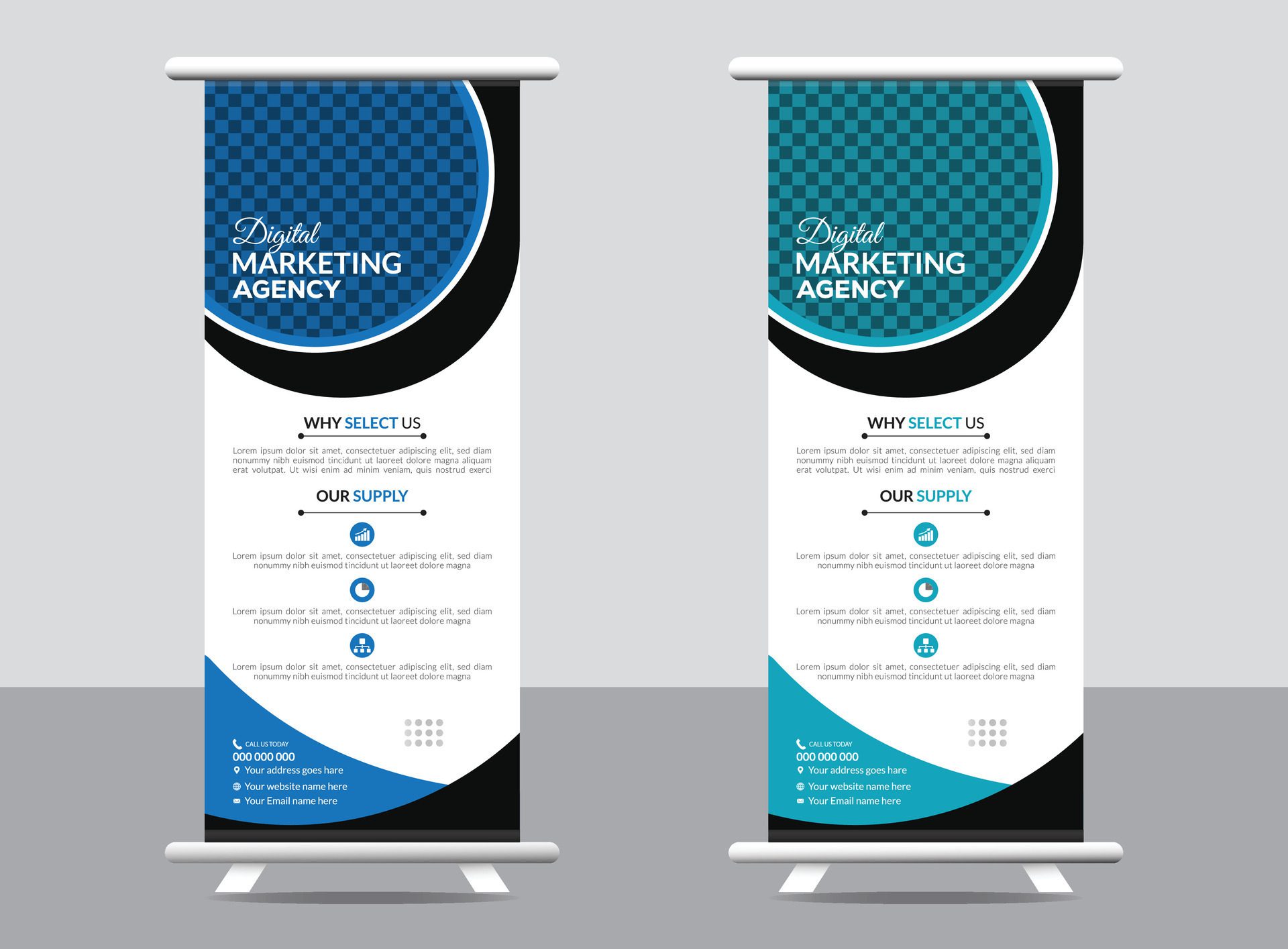 Business roll up banner design Free Vector