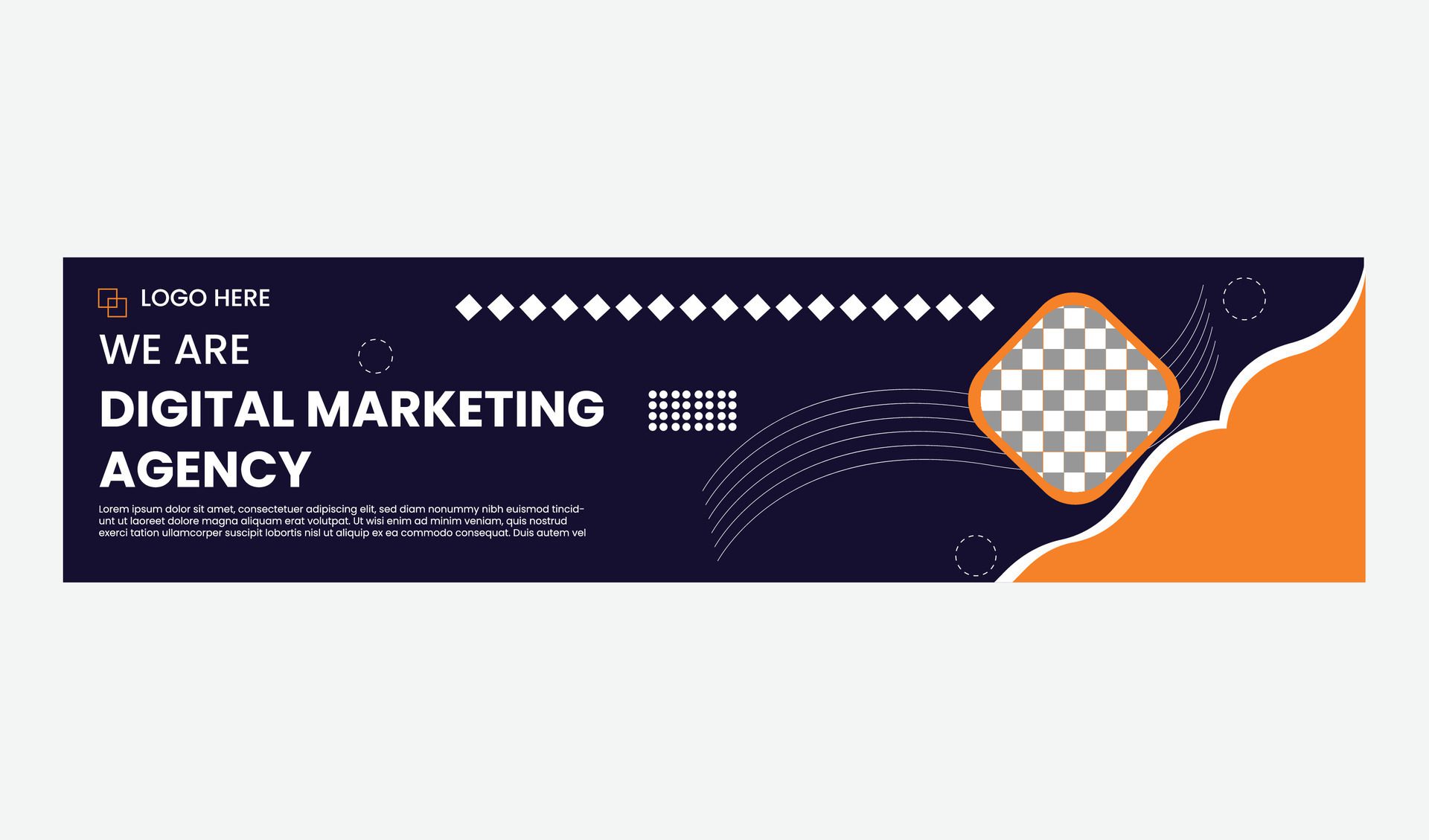 Digital marketing linkedin banner Free Vector