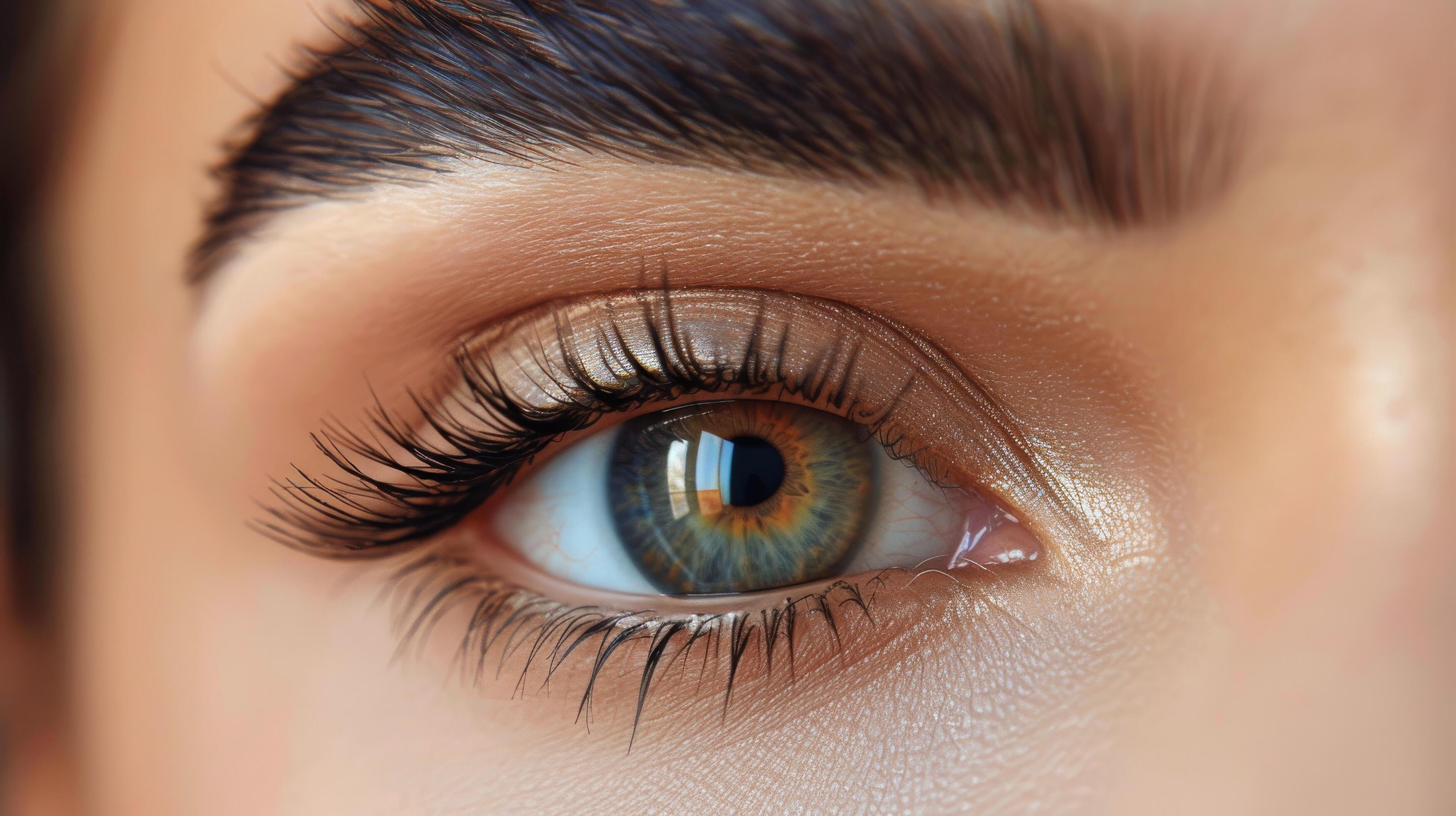 Close-Up of Persons Eye With Long Lashes Stock Free