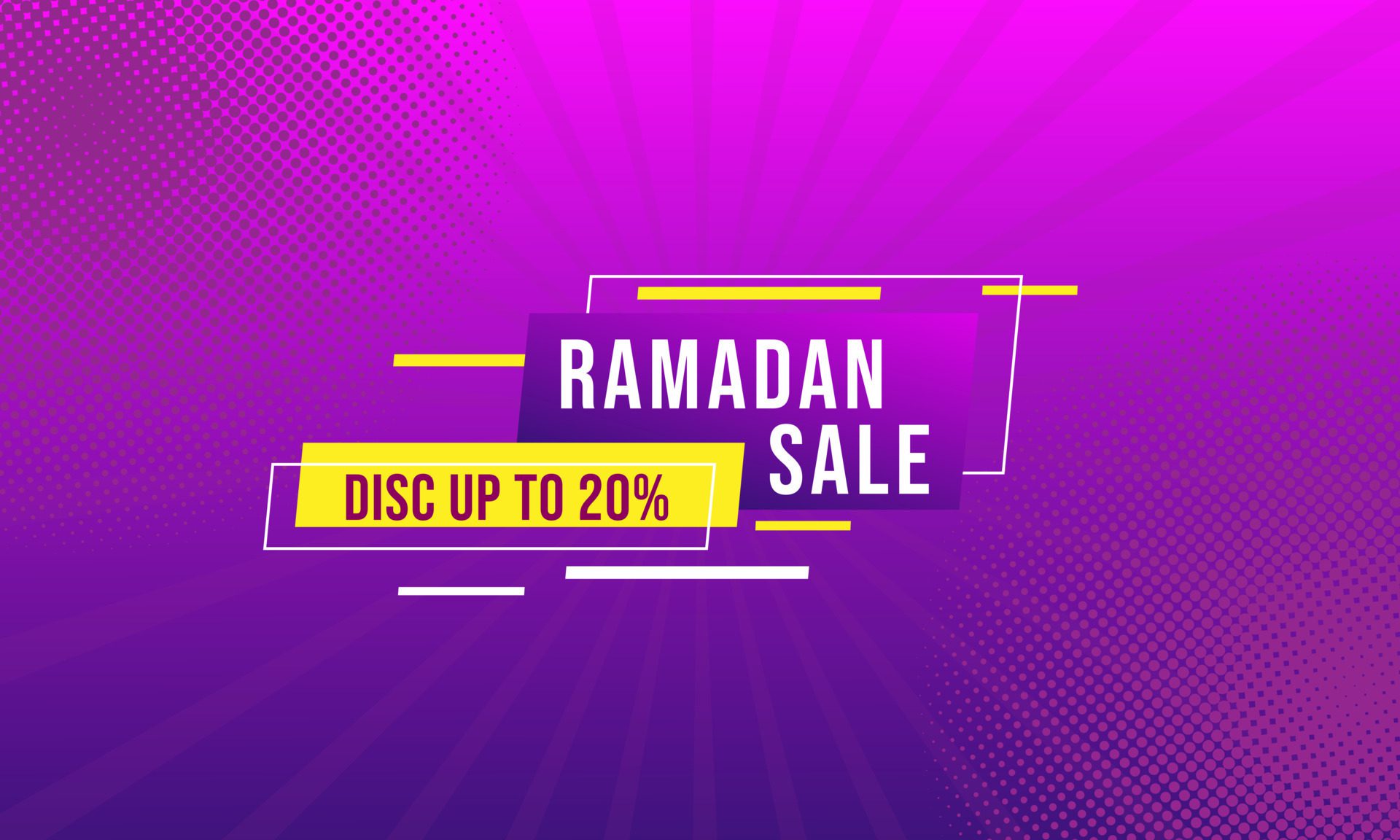 Modern dynamic for ramadan sale banner template design, special offer flash sale set Free Vector