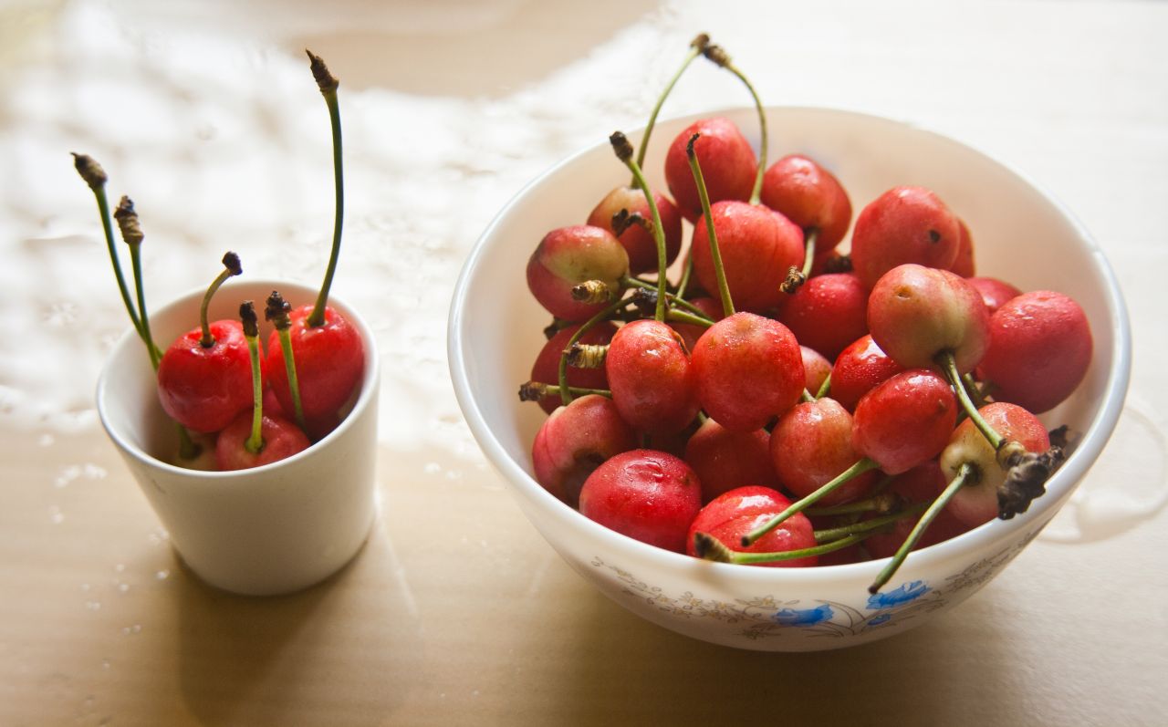 Cherry Bowl Fruit Stock Free