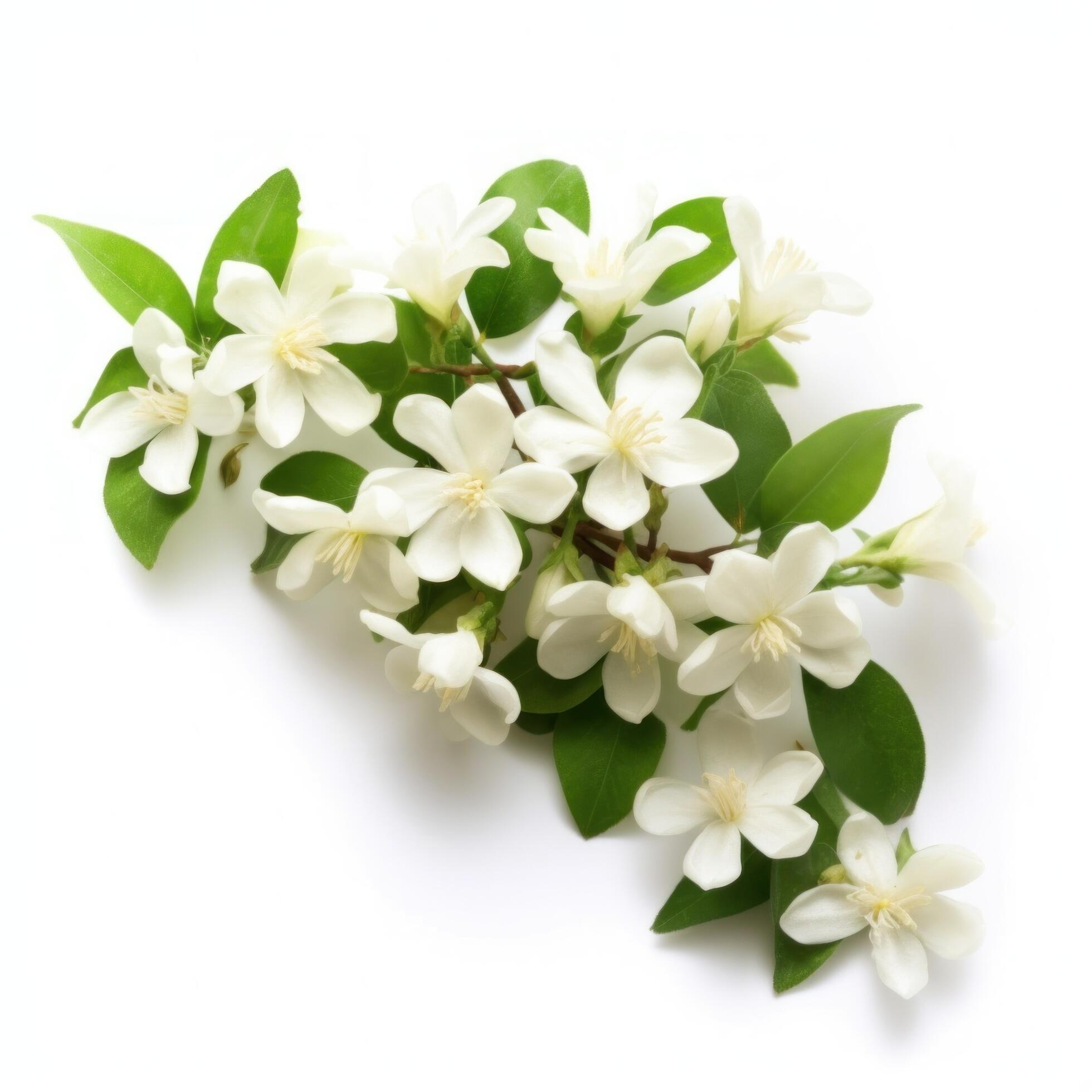 Jasmine flowers isolated. Illustration Stock Free