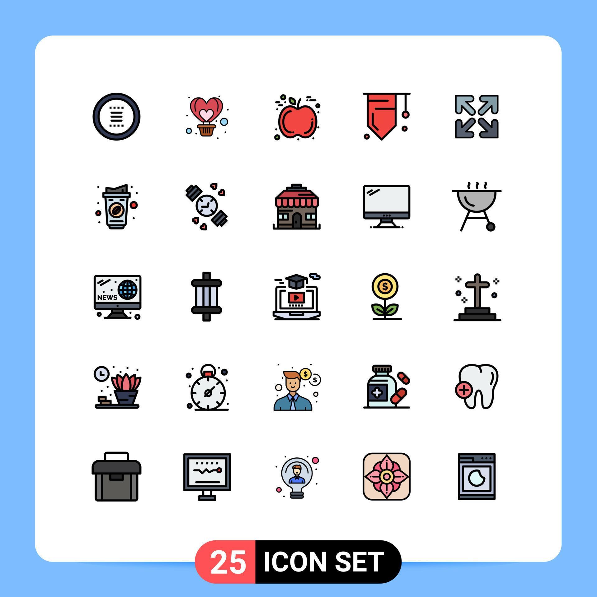 25 Creative Icons Modern Signs and Symbols of arrow study heart education thanksgiving Editable Vector Design Elements Stock Free