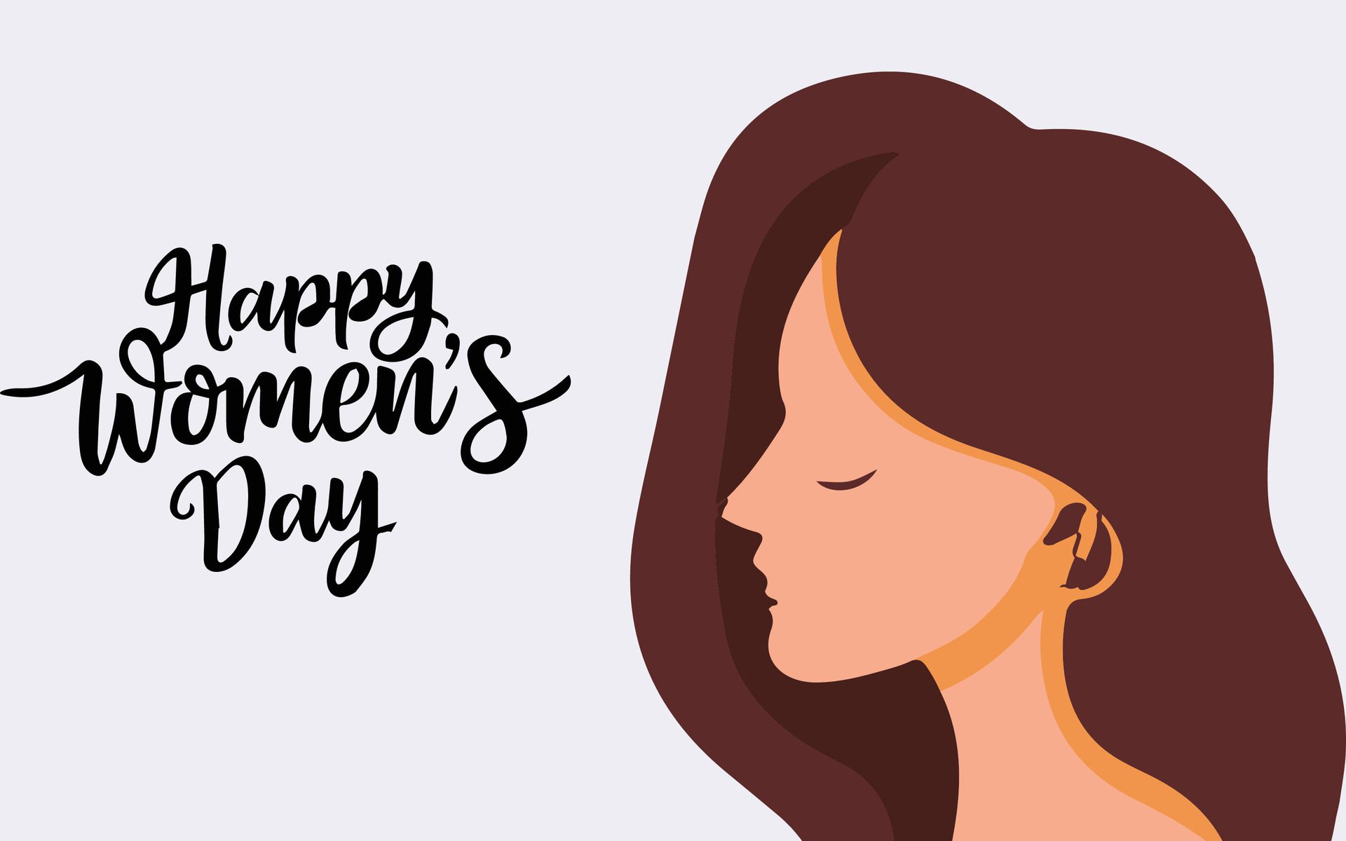 Women’s Day lettering. text isolated for postcard, poster, banner design element. Happy Women’s Day script calligraphy. Free Vector