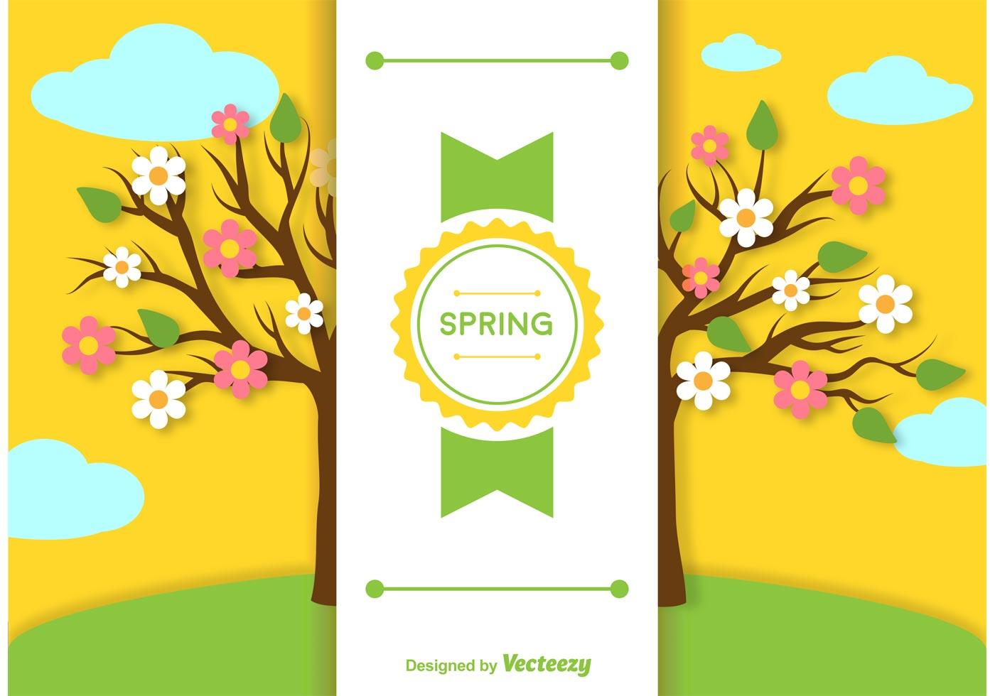 Spring Background Label Template Stock Free and Free SVG