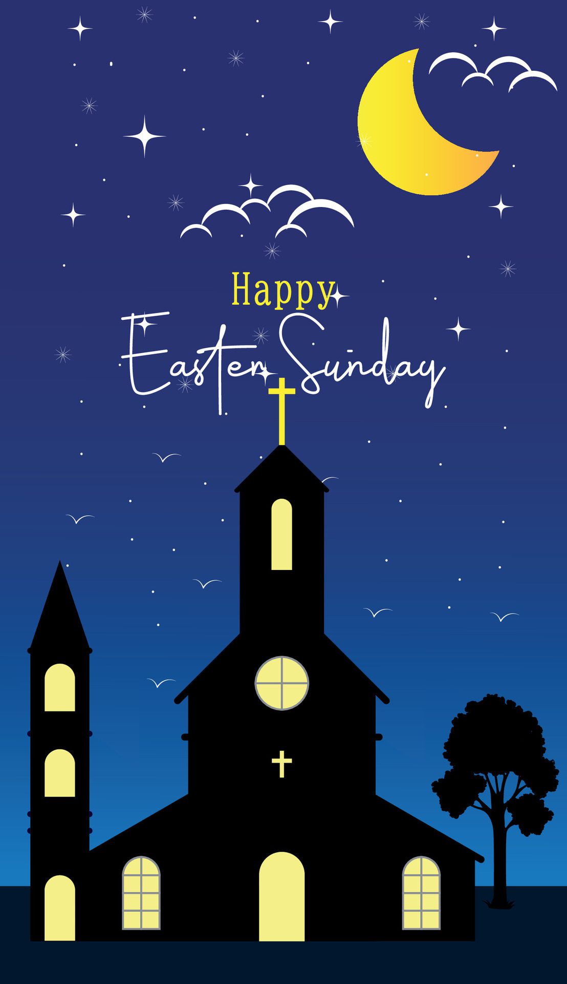 Happy easter sunday day illustration celebration for poster, banner, landing page, templates Free Vector