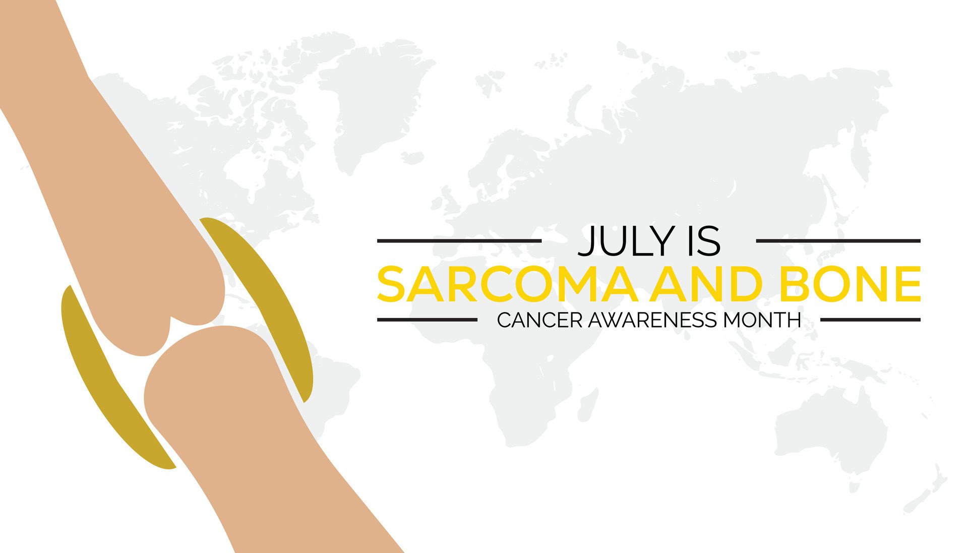 Sarcoma and Bone Cancer Awareness Month observed every year in July. Template for background, banner, card, poster with text inscription. Free Vector