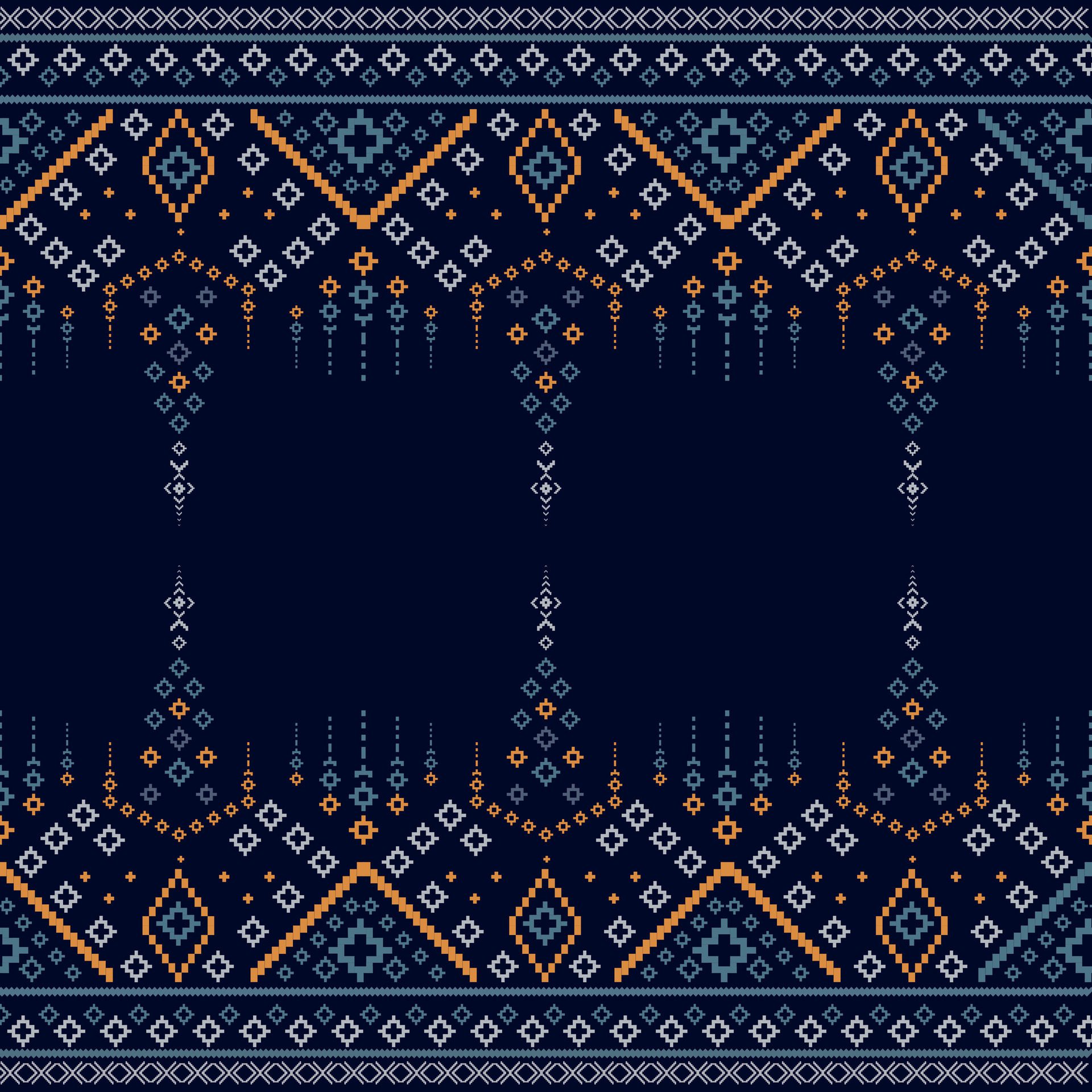 Indian clothes pattern design for , Modern Indian textile . A Geometric traditional ethnic pattern Ikat seamless pattern border abstract design Free Vector