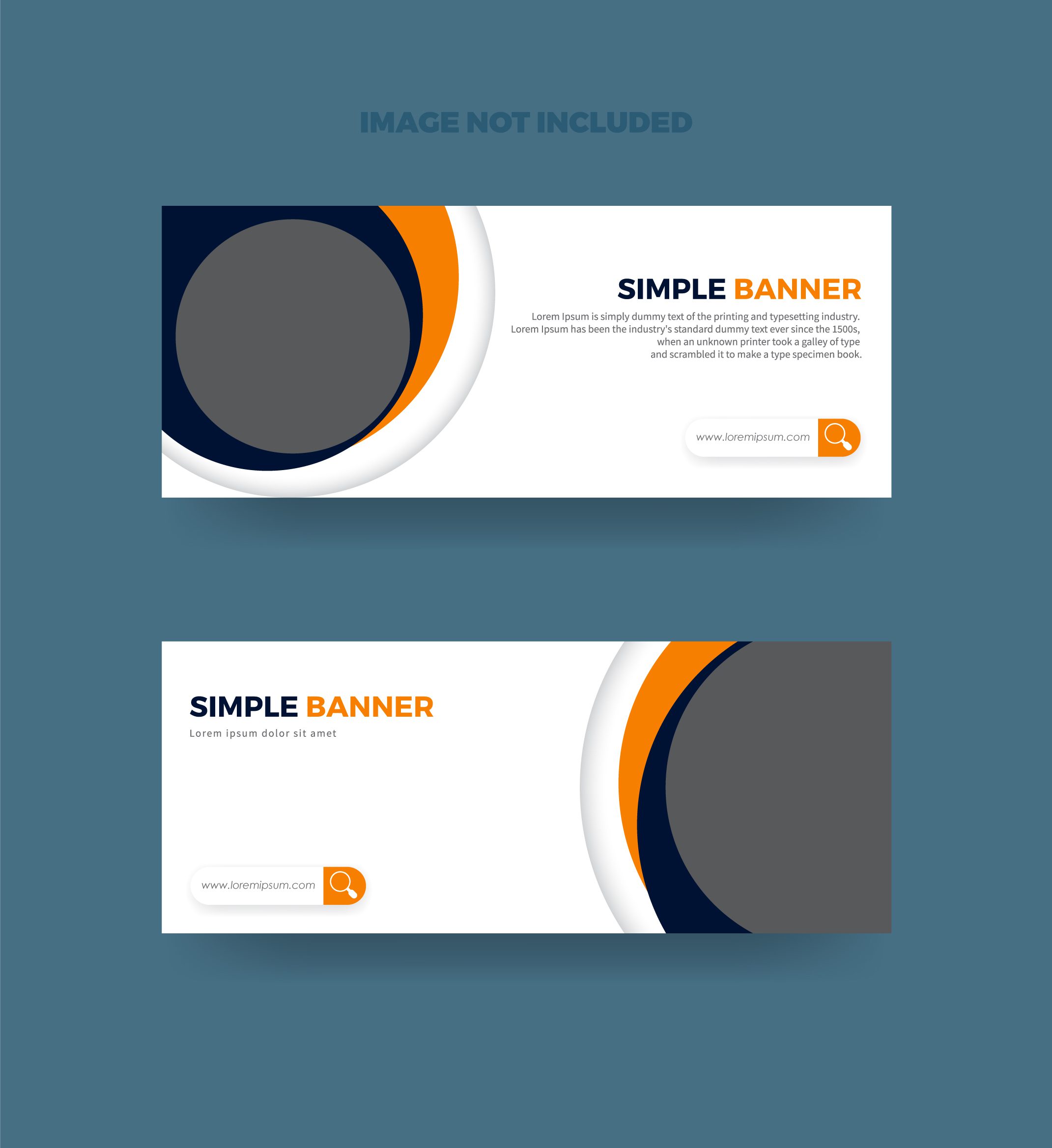 Simple banner modern design Free Vector and Free SVG