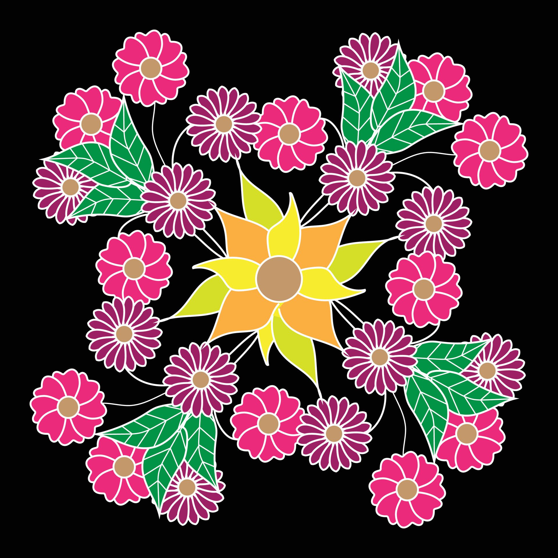 Creative unique flower floral vector eps mandala patterns for free download Free Vector