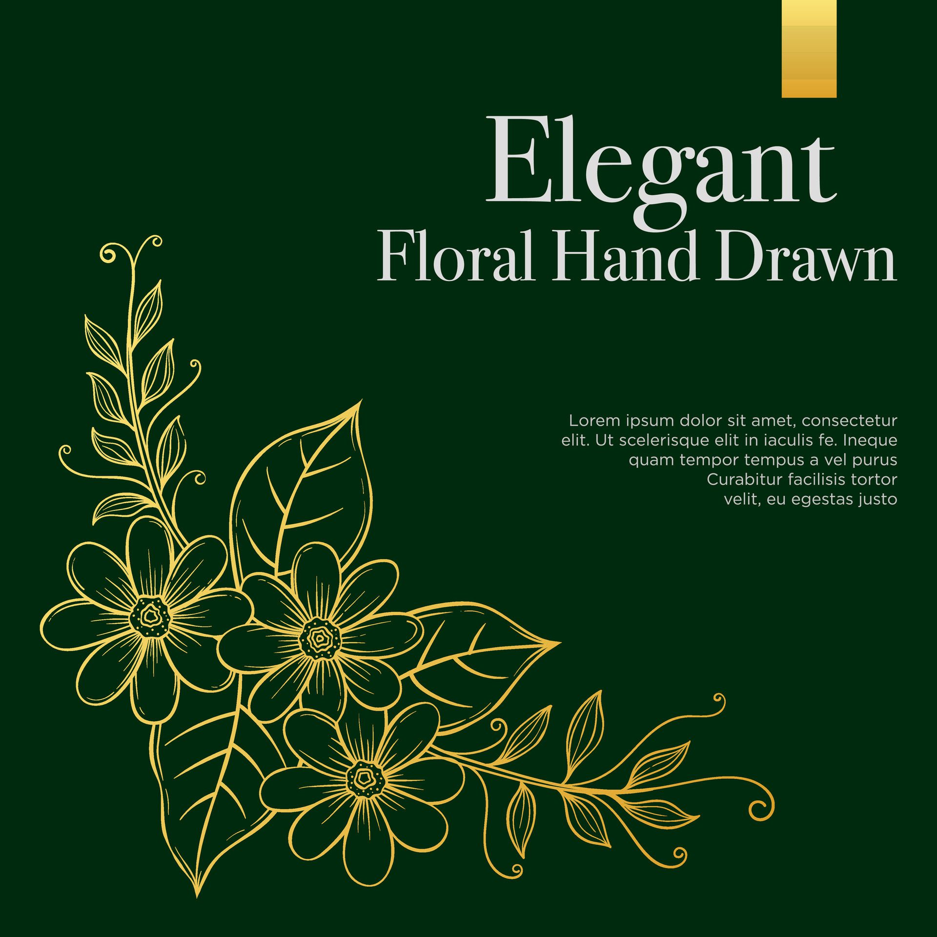 Elegant floral flower hand drawn vector background. Suitable for botany and flower decorative banner template. Free Vector