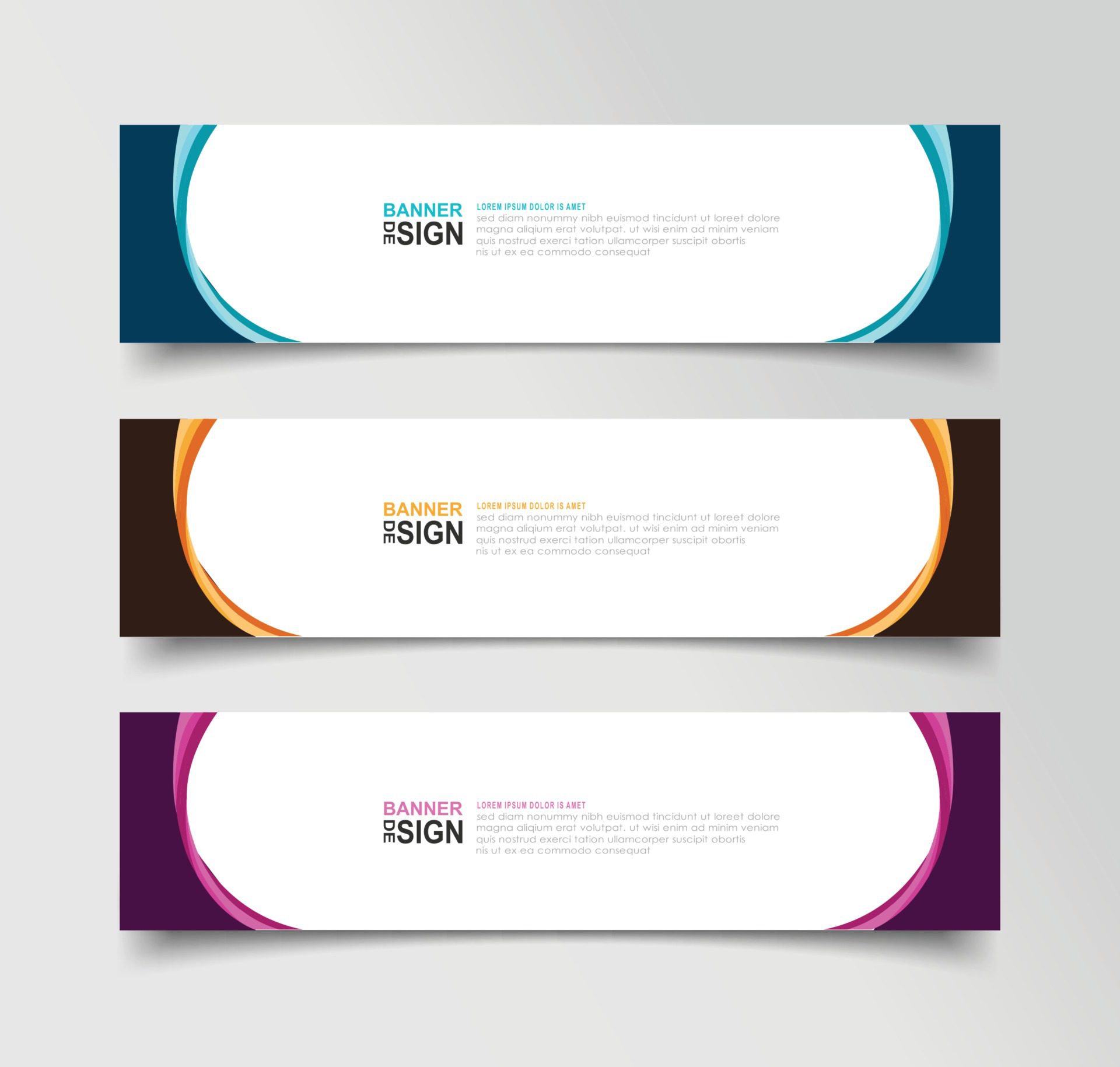 Vector Abstract Banner Design Web Template Free Vector