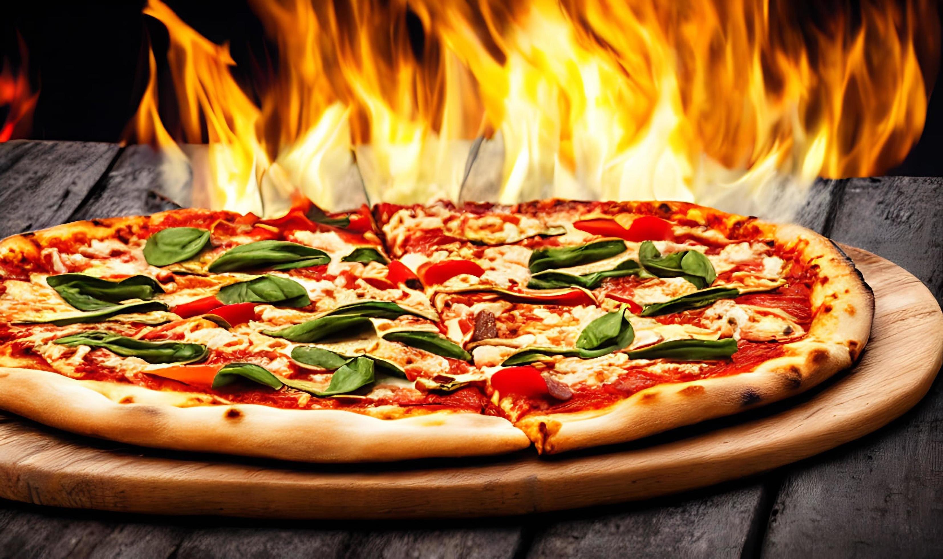 Pizza. Traditional Italian cuisine fast food. Stock Free