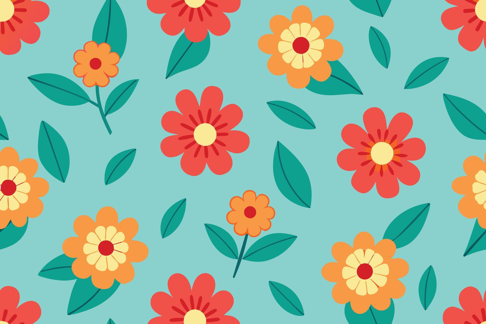 Seamless Pattern Elements Flower Ditsy Stock Free