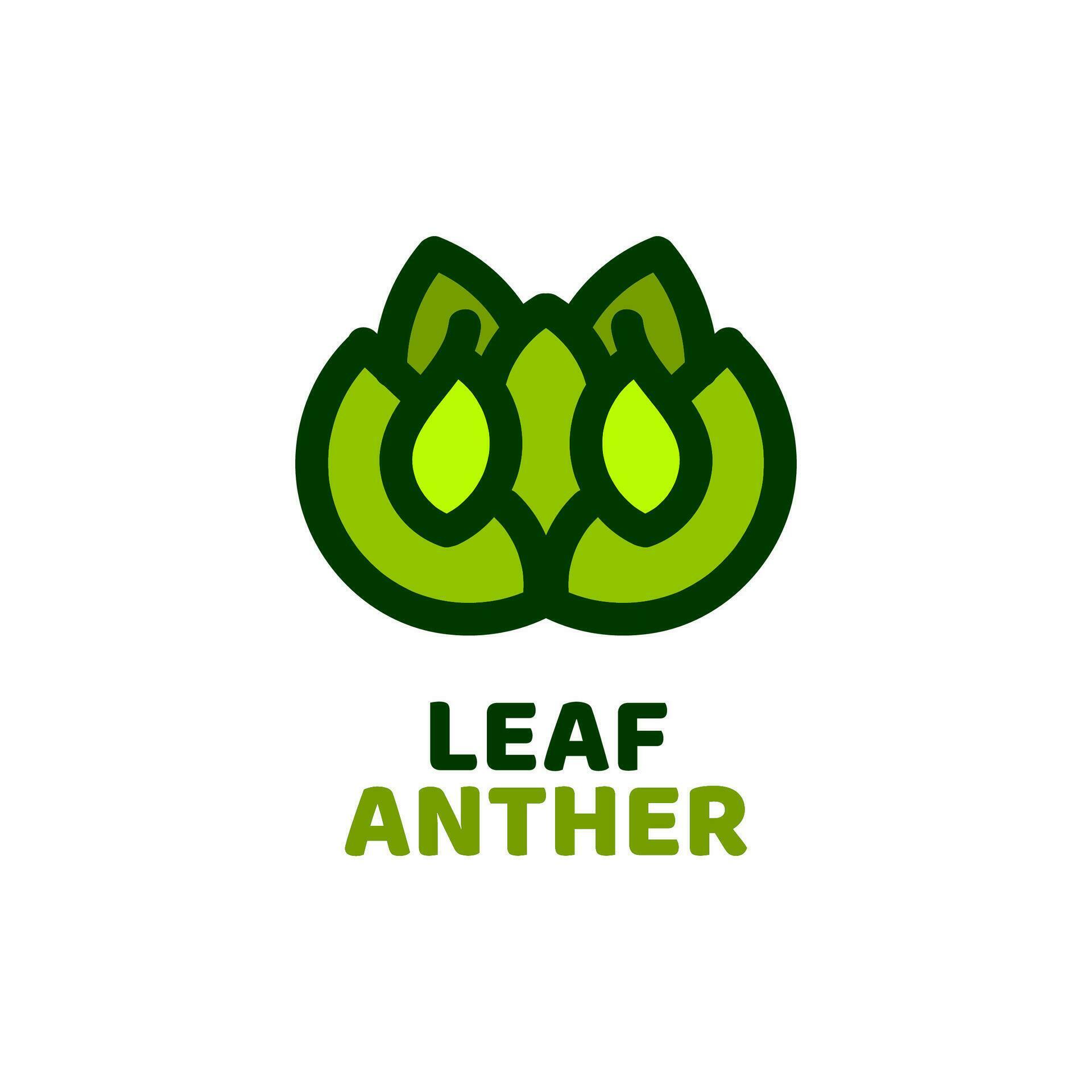 leaf anther flora flower nature logo concept design illustration Stock Free