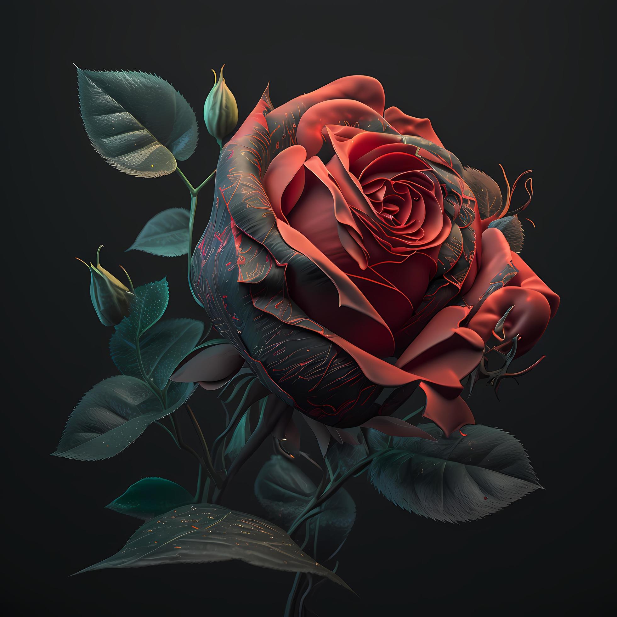 flower rose AI Generated Stock Free