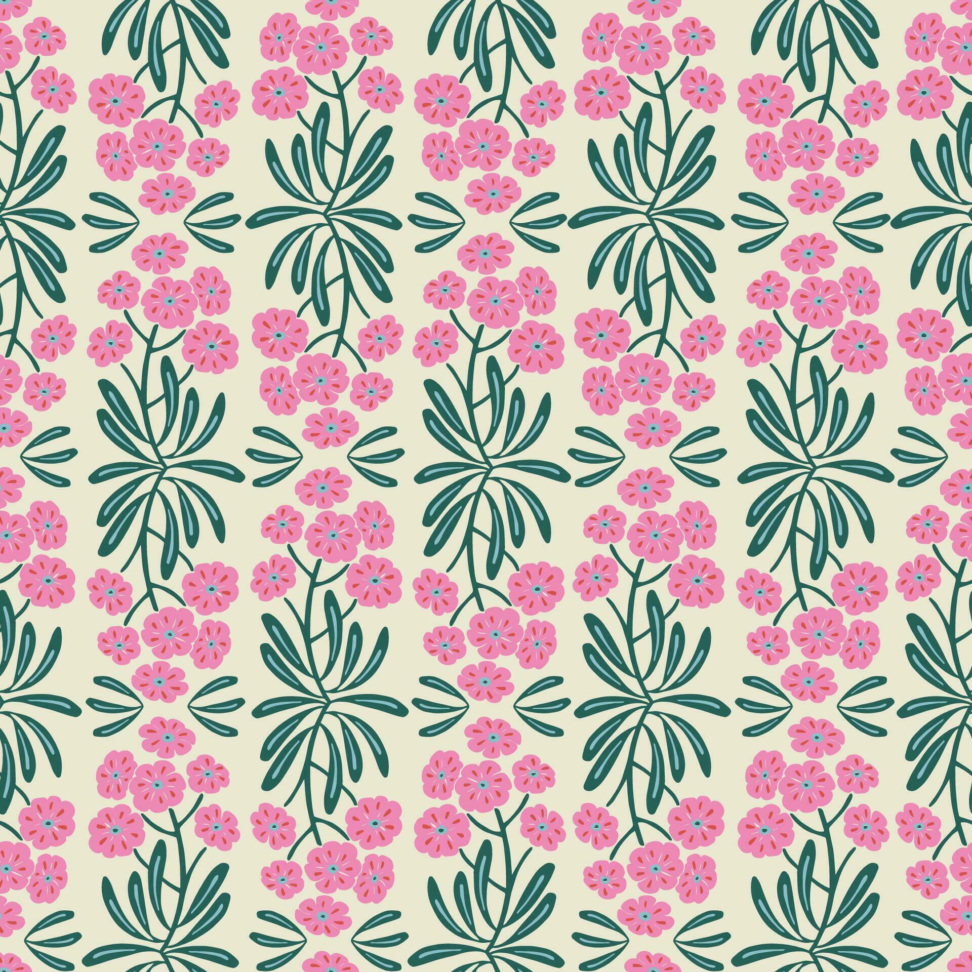 Vector flower pattern damask illustration seamless repeat pattern digital artwork Stock Free