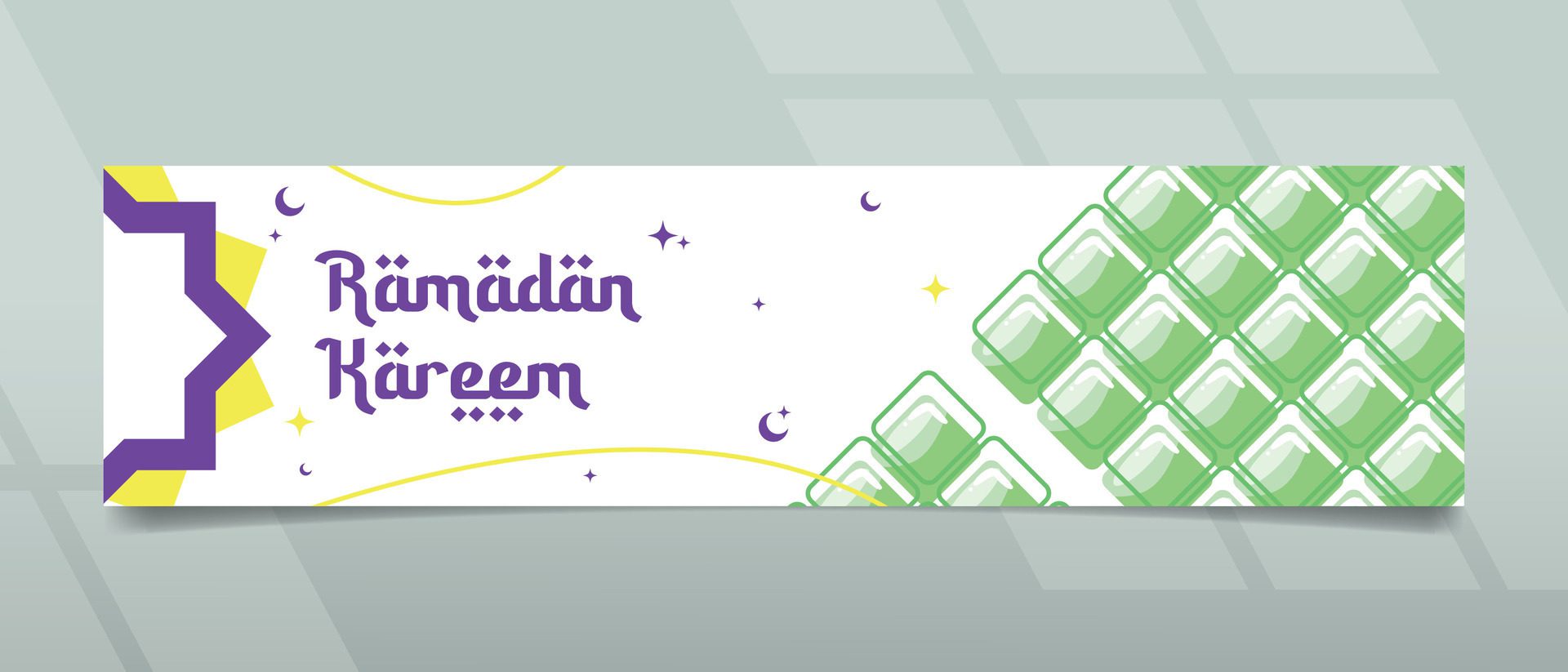 Ramadaan Kareem Banner Design Free Vector