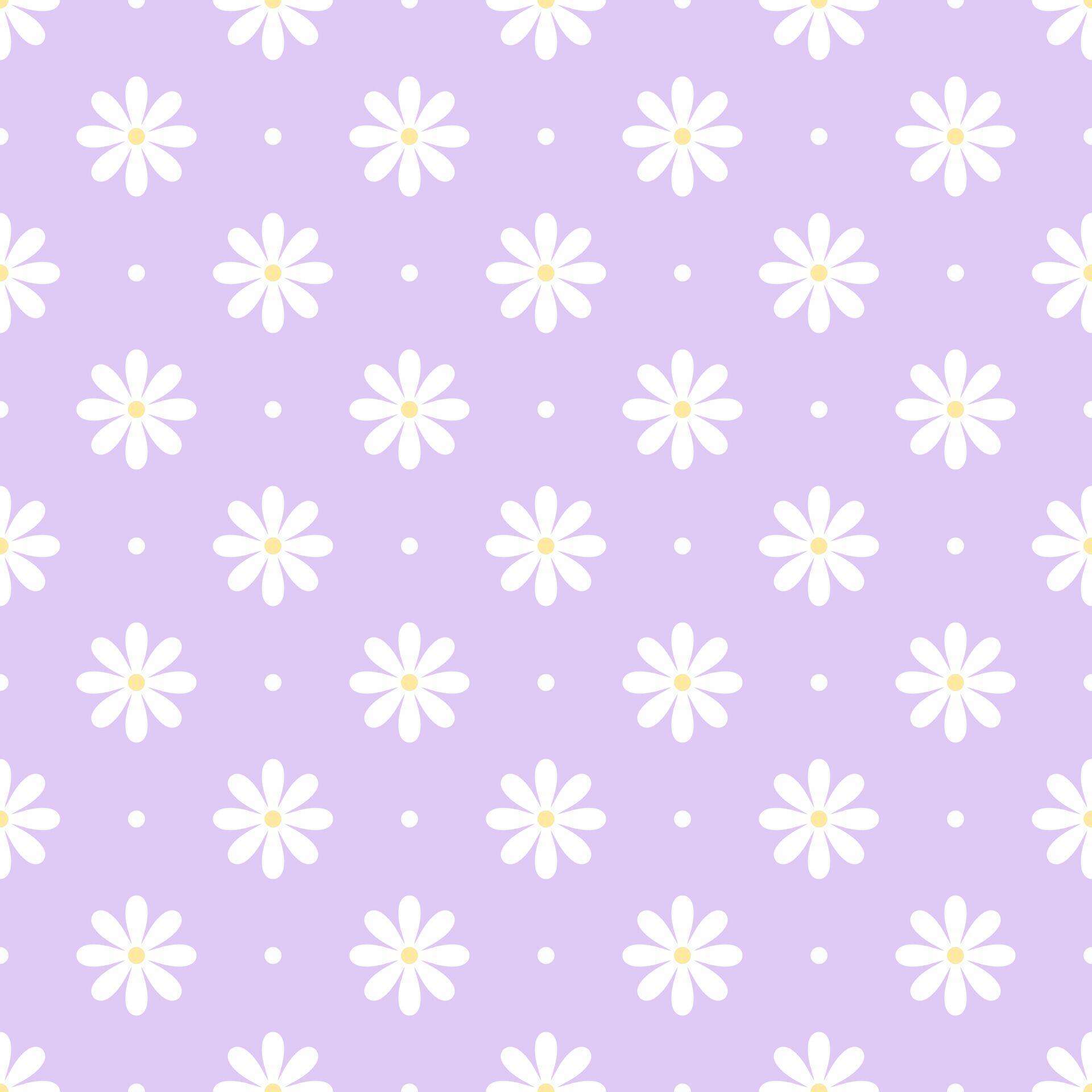 Cute simple girly seamless pattern white flowers Stock Free