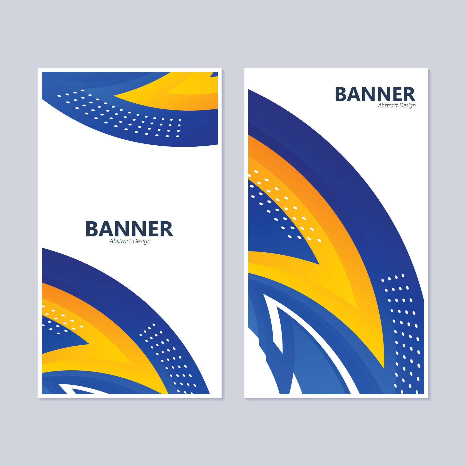 colorful abstract shape banner design Free Vector