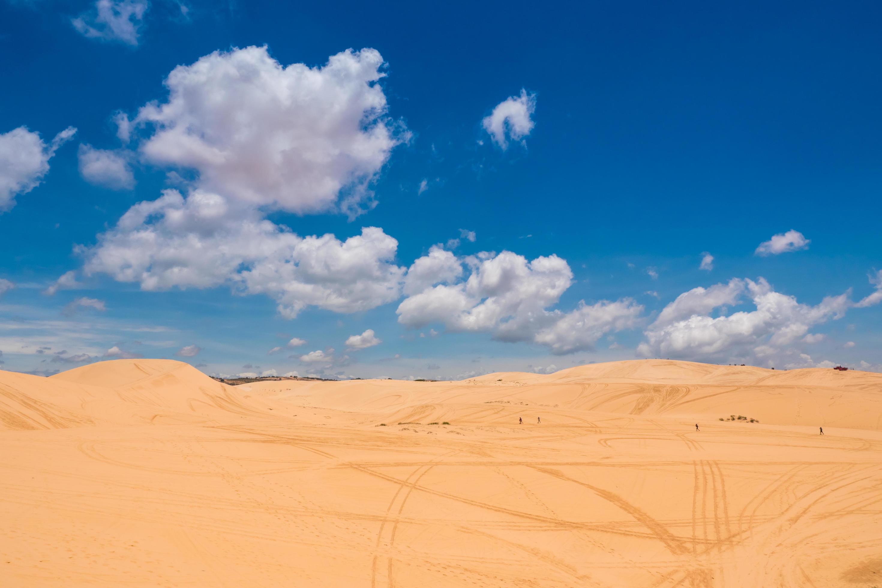 Yellow sand dunes in Mui Ne is a popular tourist destination of Vietnam Stock Free