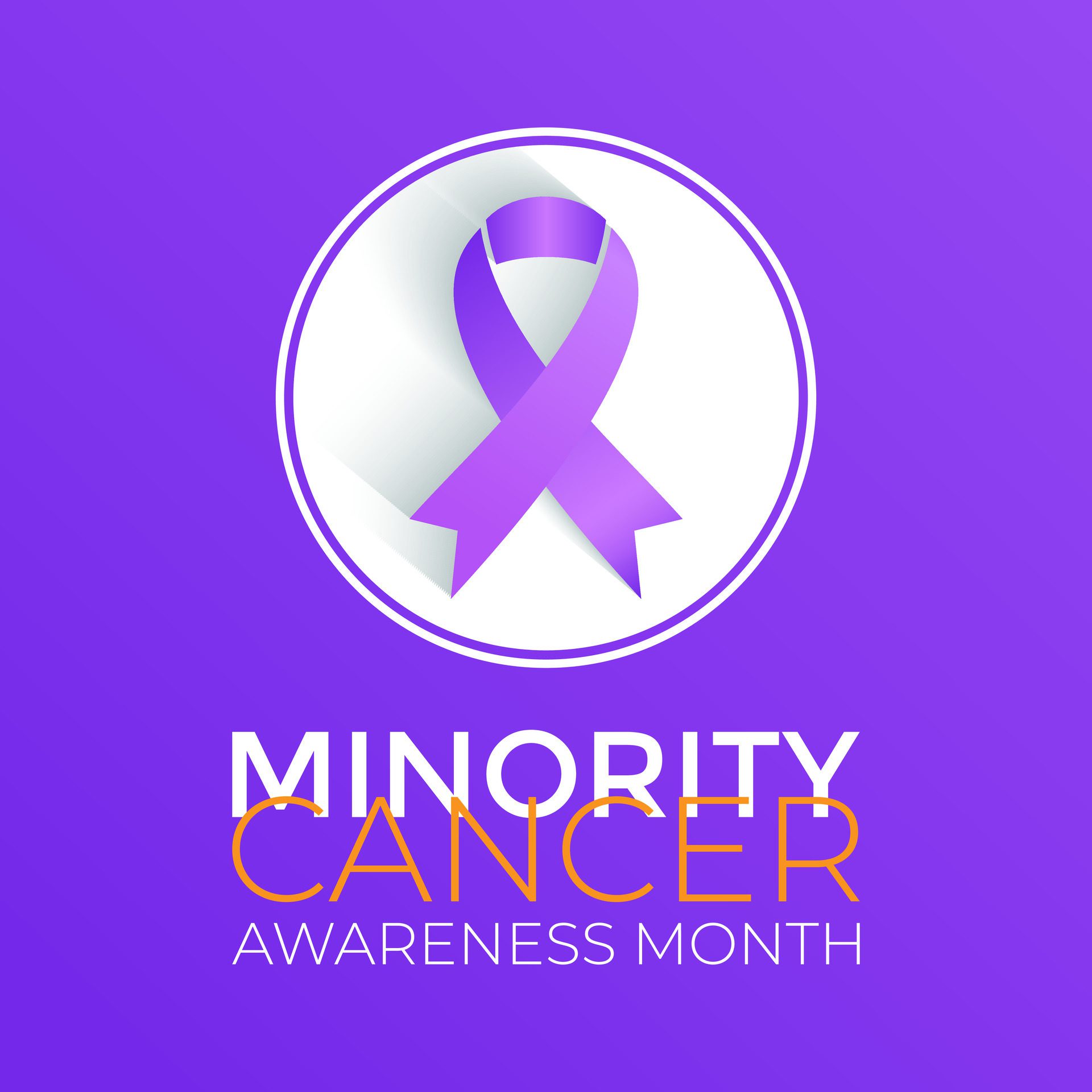 National Minority Cancer awareness Month of April. Poster , banner design template Vector illustration. Free Vector