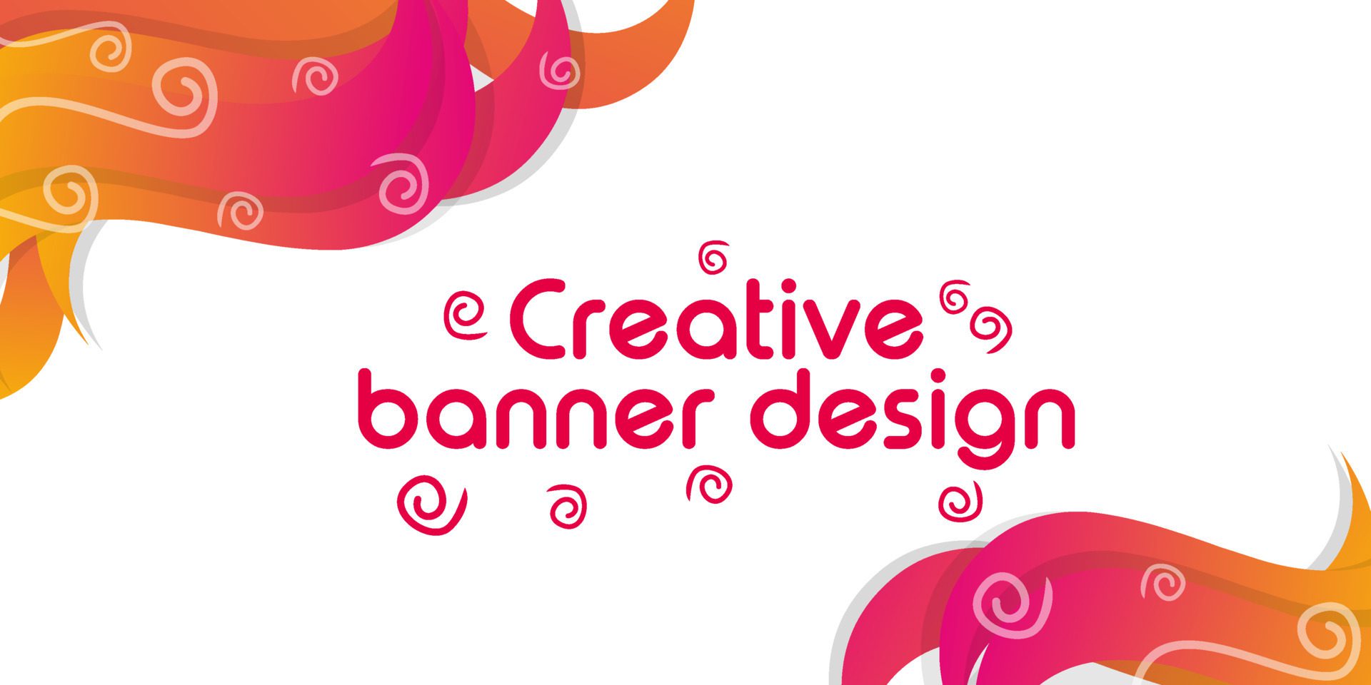 Unique creative abstract banner design fire color combination and pink, orange, yellow Free Vector