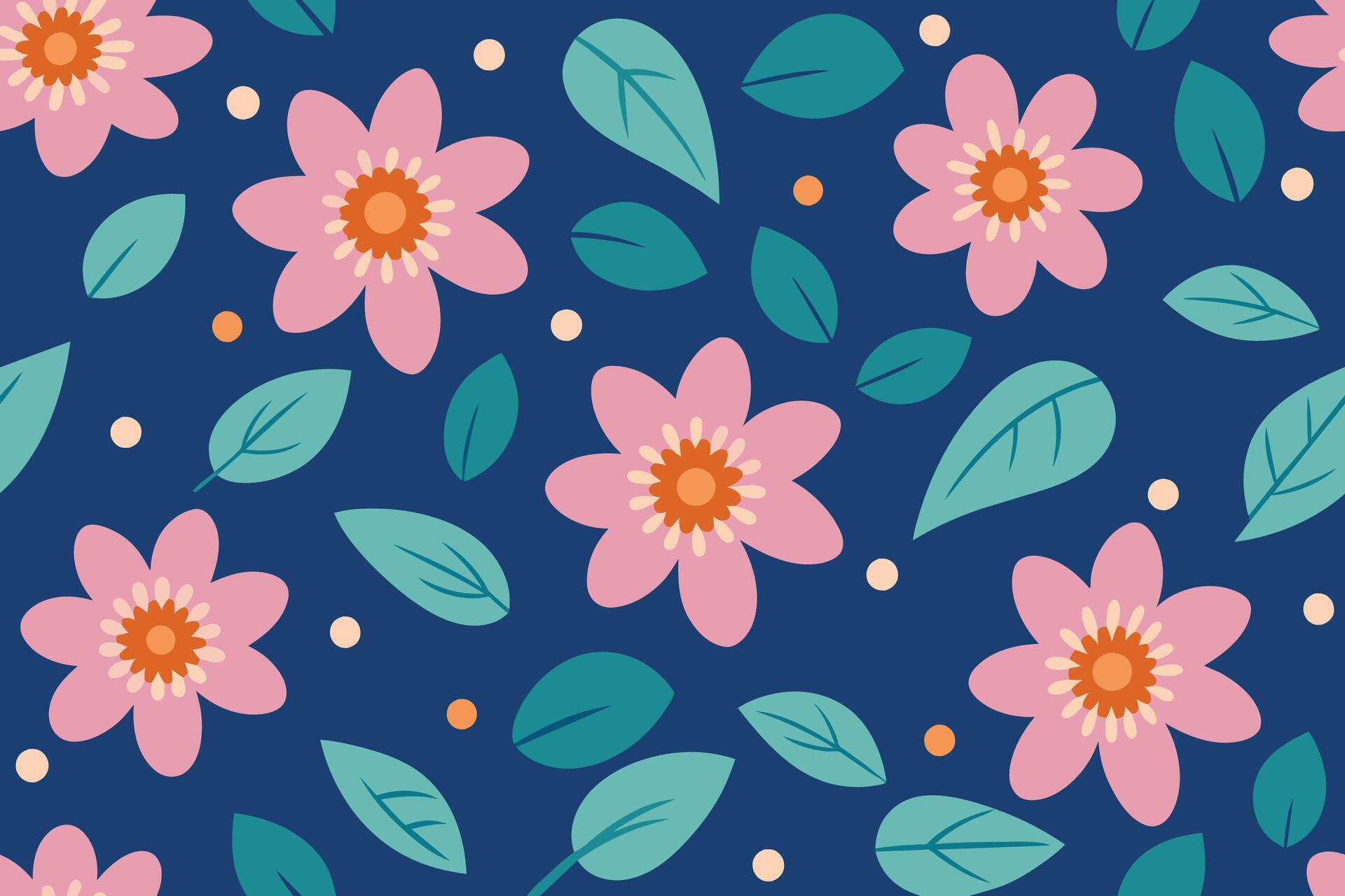 Seamless Pattern Elements Flower Ditsy Stock Free