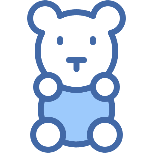 Gummy, bear, food icon