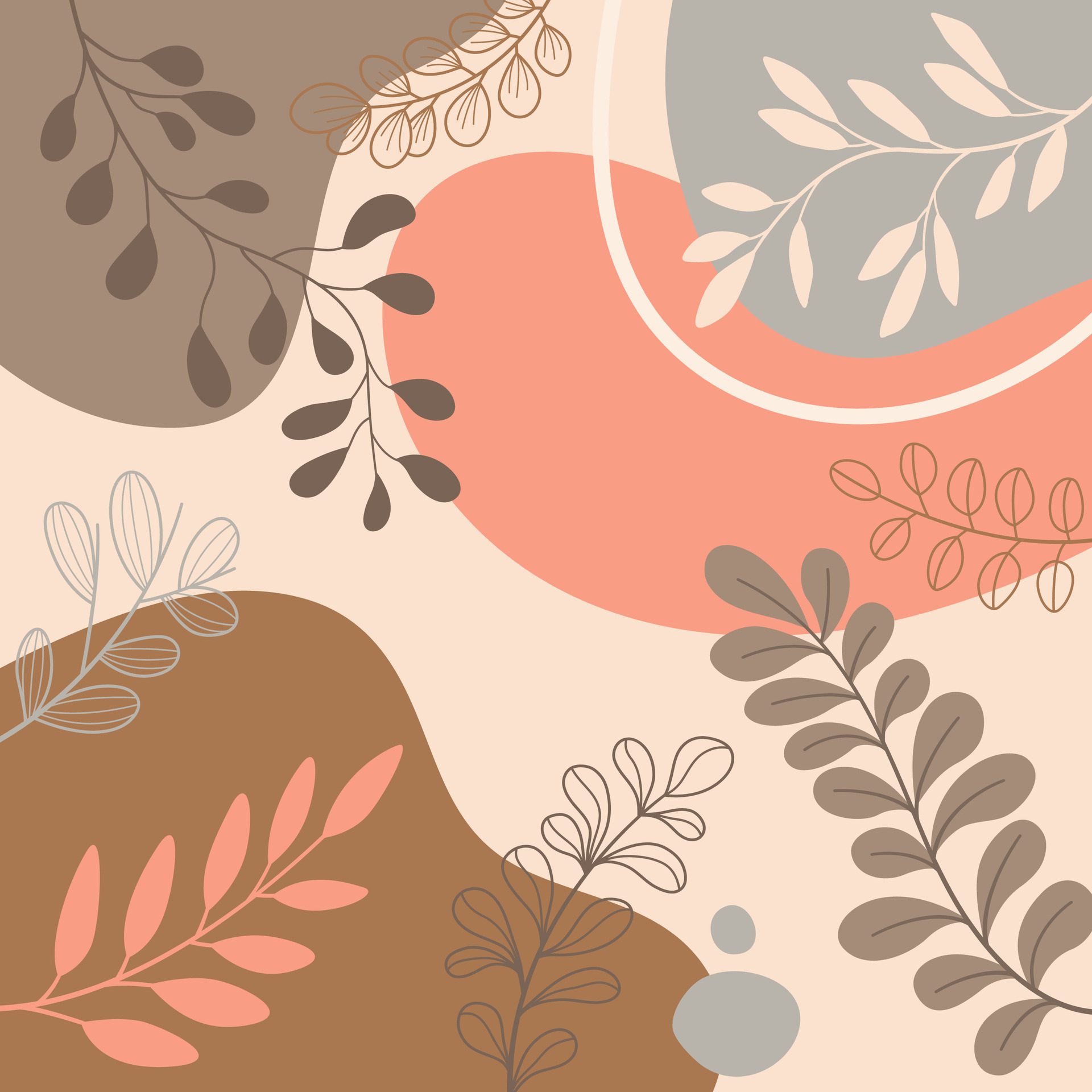 abstract backgrounds for design. Colorful banners with autumn leaves. Free Vector