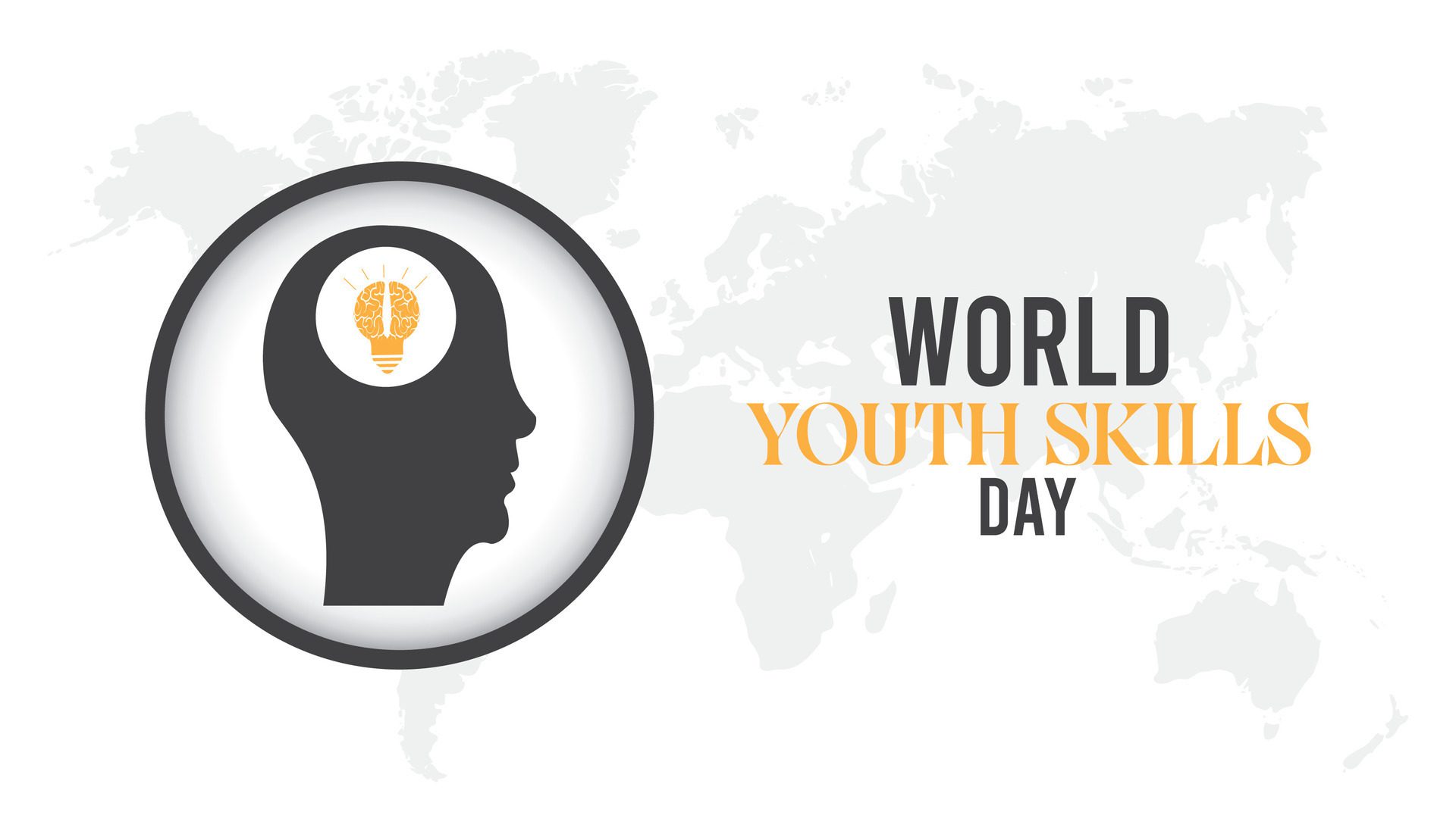 world youth skills day observed every year in July. Template for background, banner, card, poster with text inscription. Free Vector