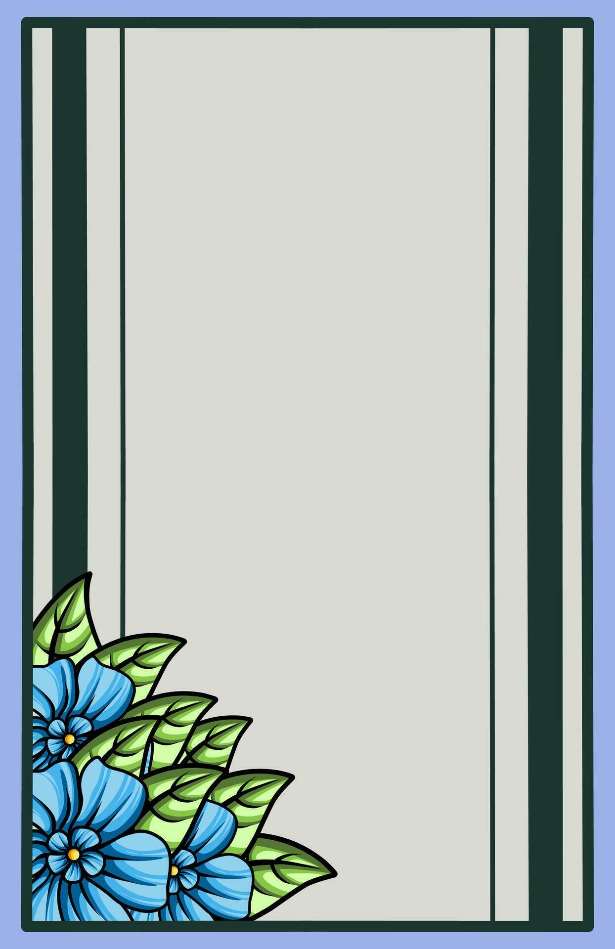 frame the border with an arrangement of leaves and flowers. Vector design Stock Free