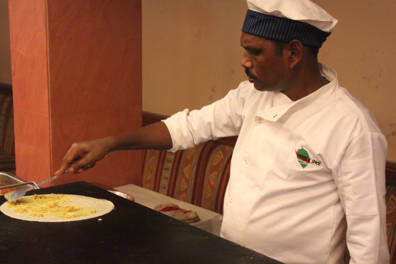 Indian Chef Making Dosa Stock Free