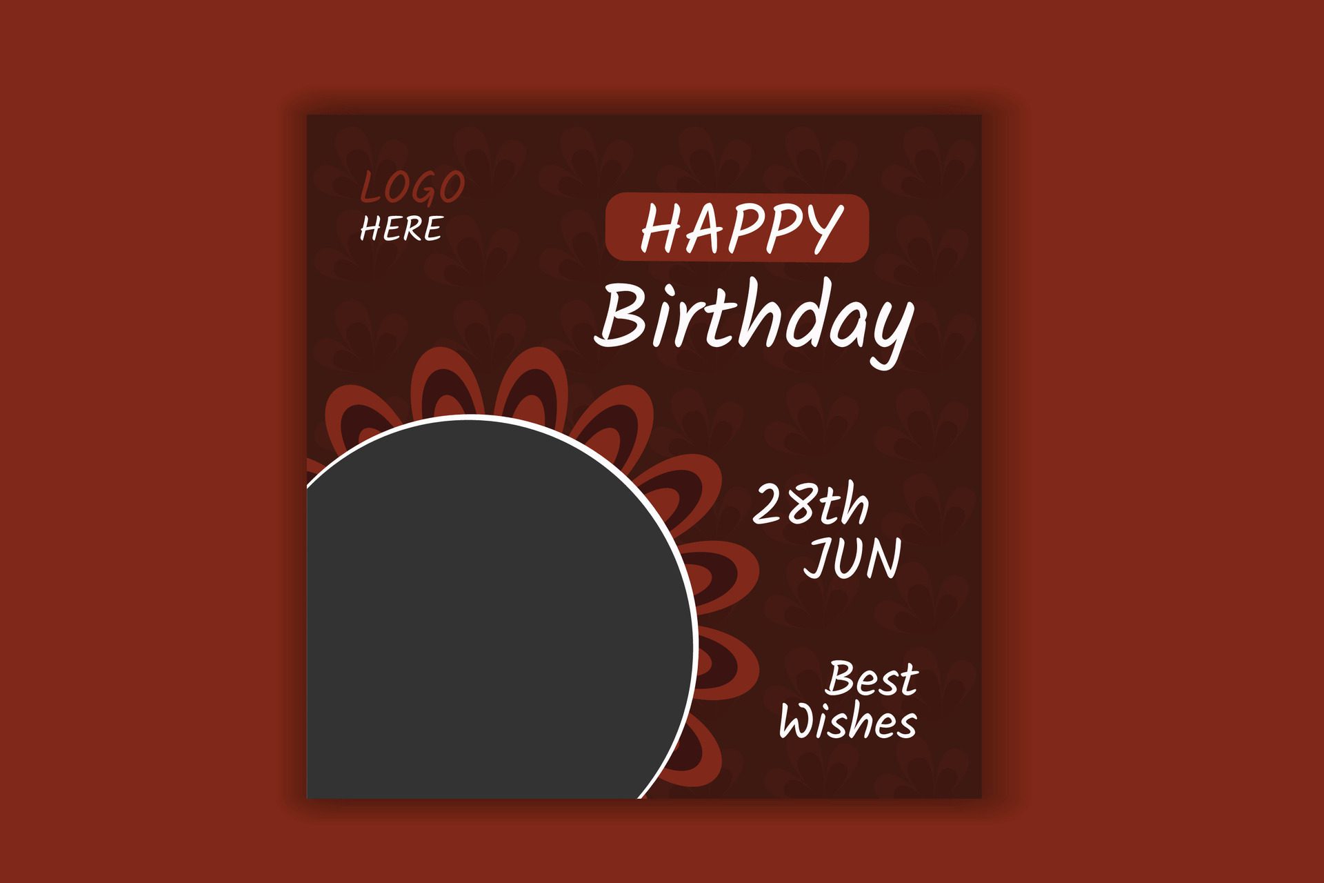 Birthday card, birthday banner design Free Vector