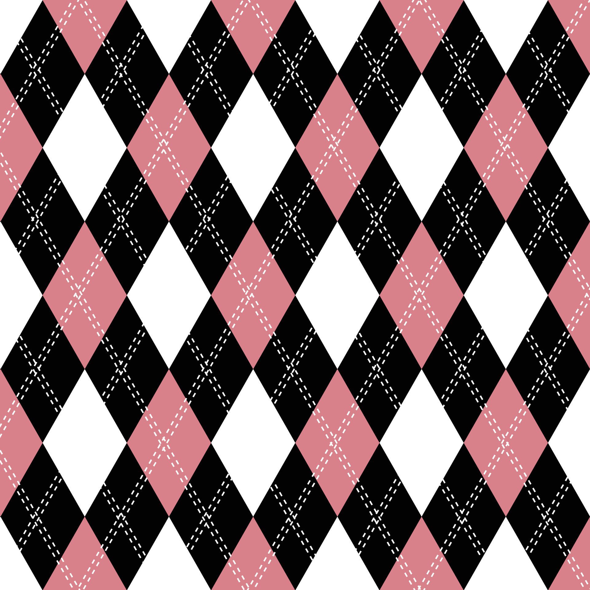 A plaid seamless pattern sweater vest pink and black color stripes white background, vecgtor illustration Free Vector