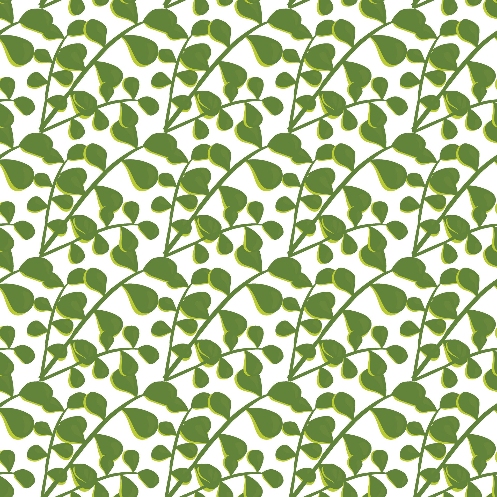 A simple twig with leaves. Floral ornament. Seamless pattern. illustration. Free Vector