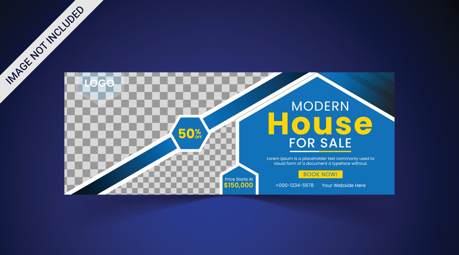 Real estate Social media cover banner. corporate real estate construction cover, social media post, web banner, template Free Vector