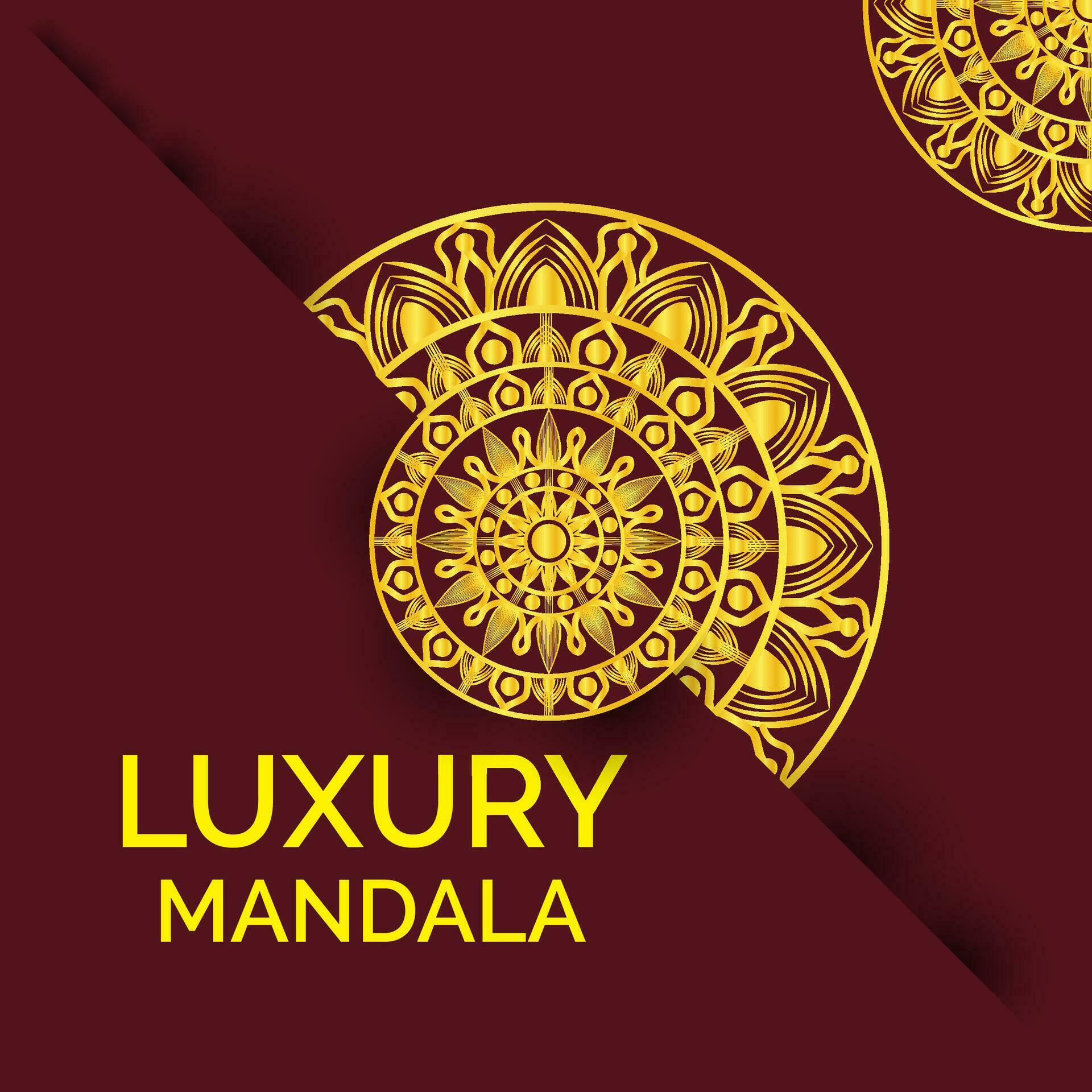 Luxury mandala background with flowers Stock Free